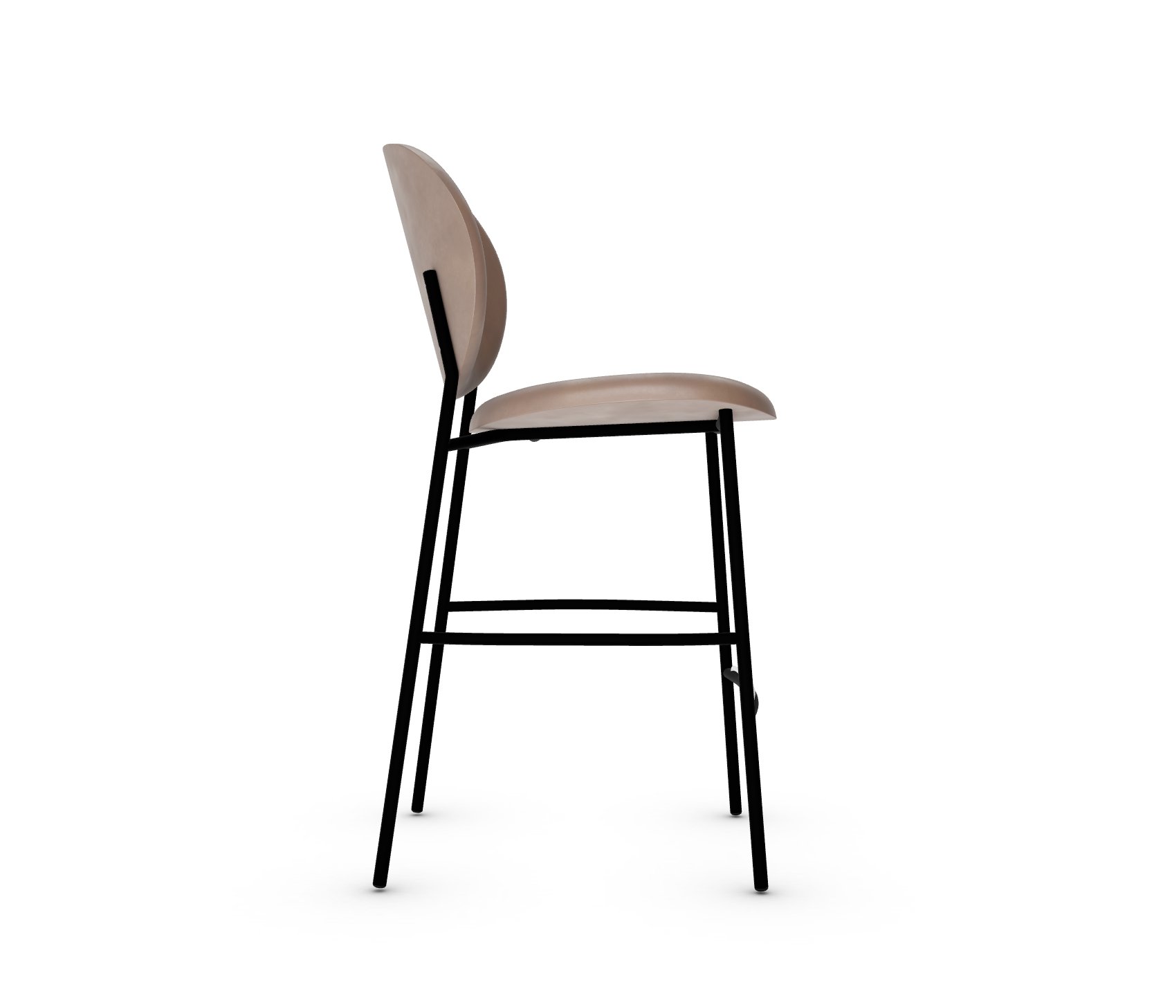 Ines Fabric/Metal Counter Stool