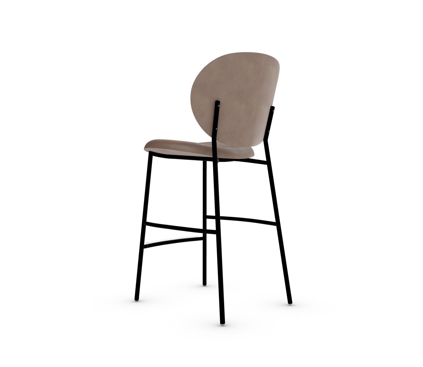 Ines Fabric/Metal Counter Stool
