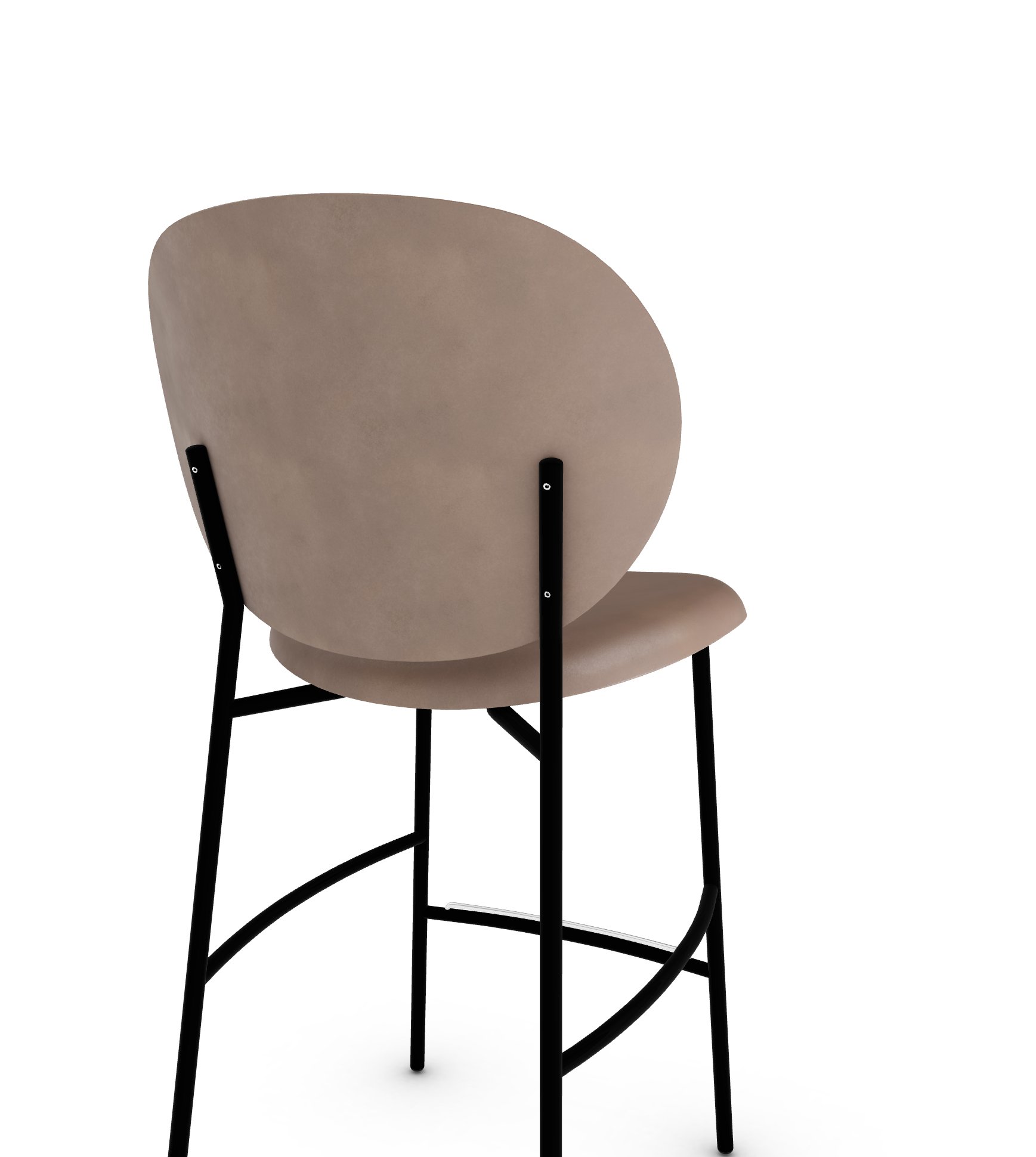 Ines Fabric/Metal Counter Stool