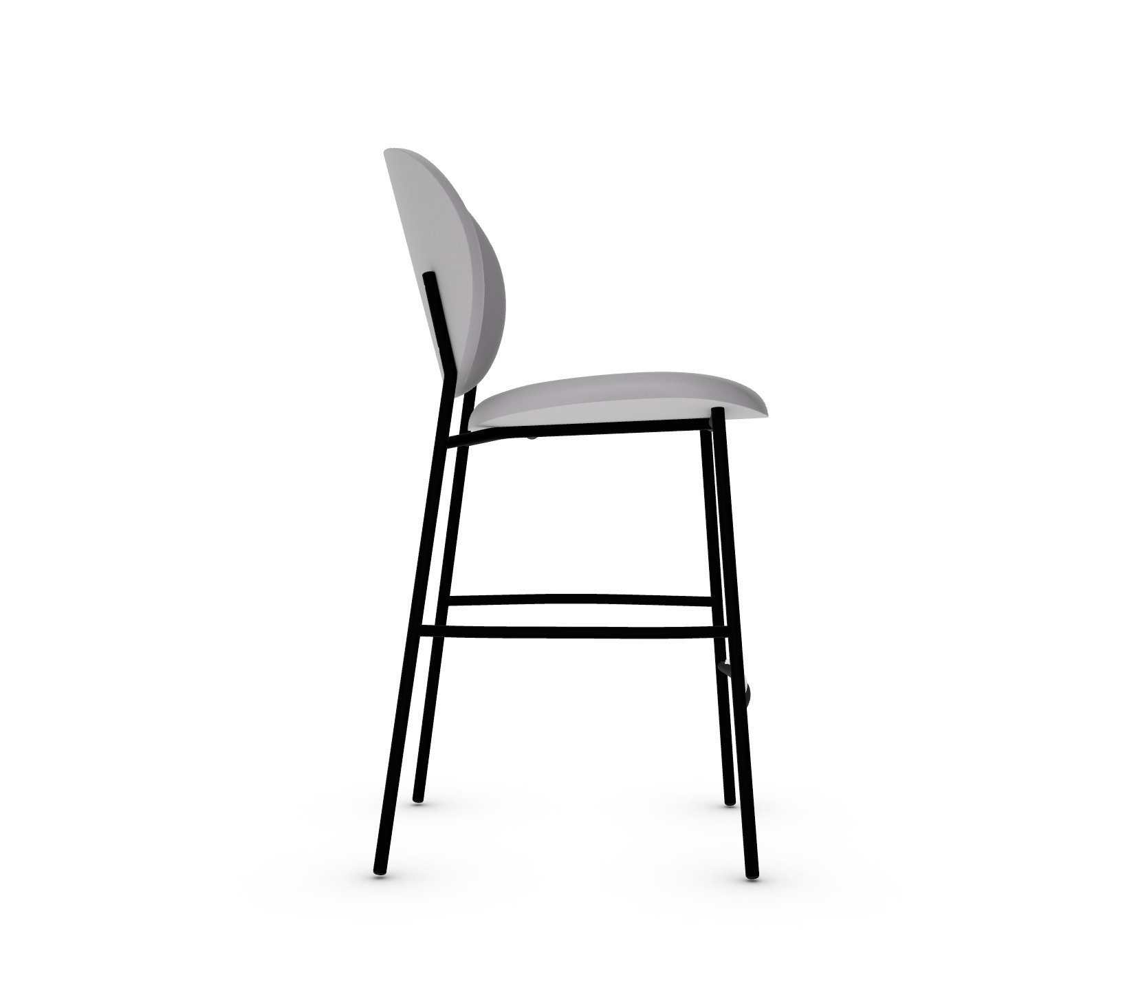 Ines Fabric/Metal Counter Stool