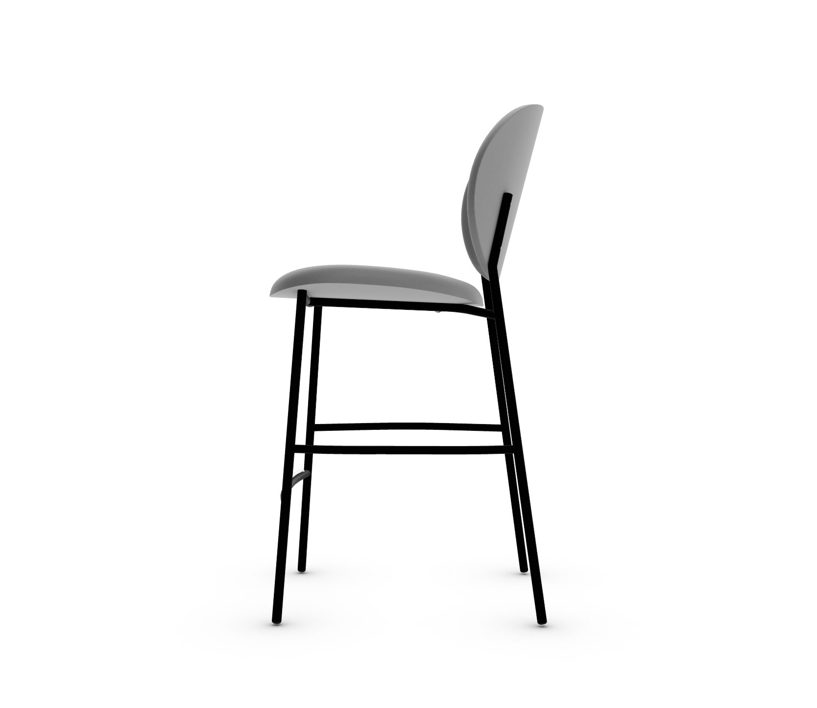 Ines Fabric/Metal Counter Stool