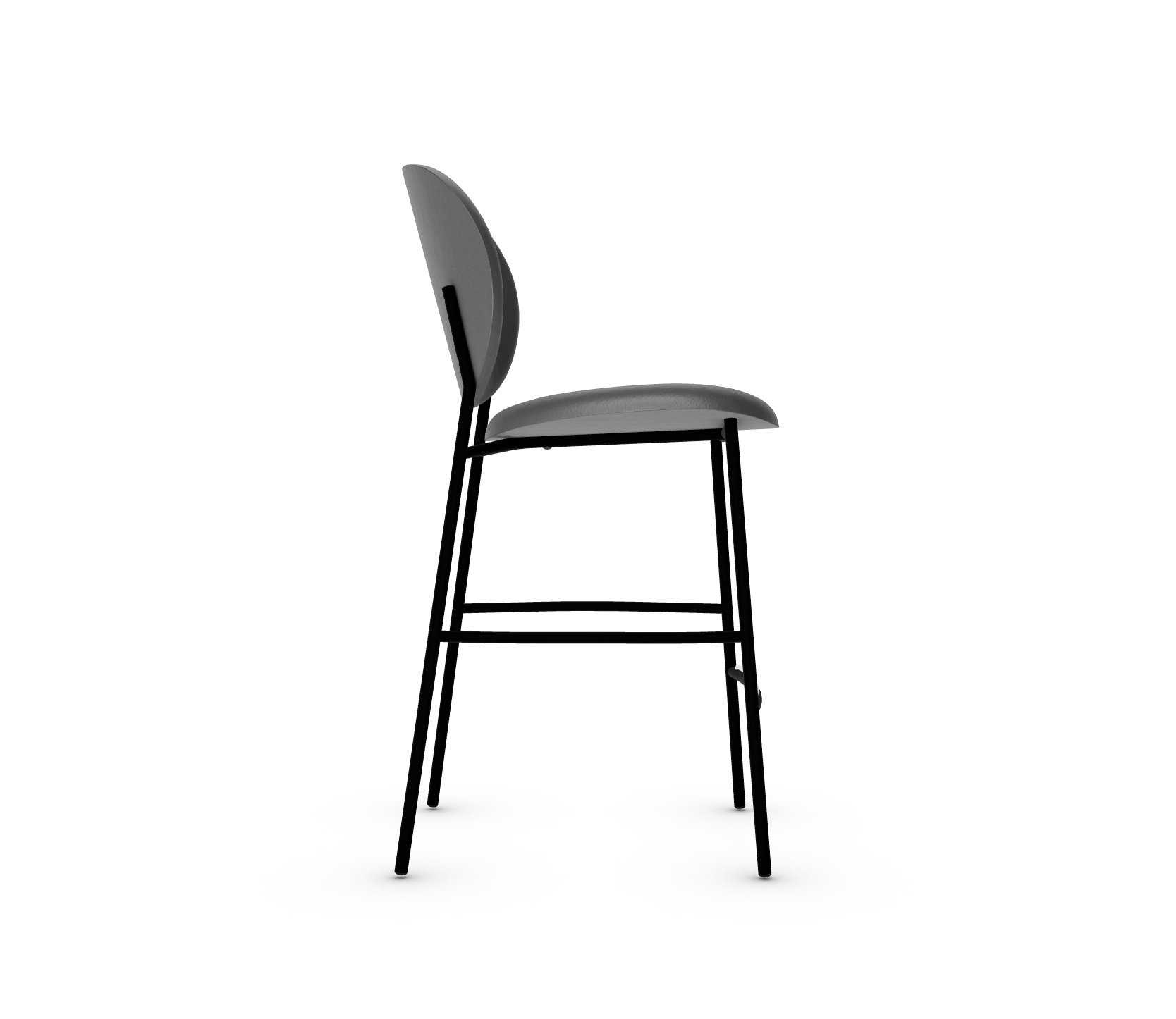 Ines Fabric/Metal Counter Stool