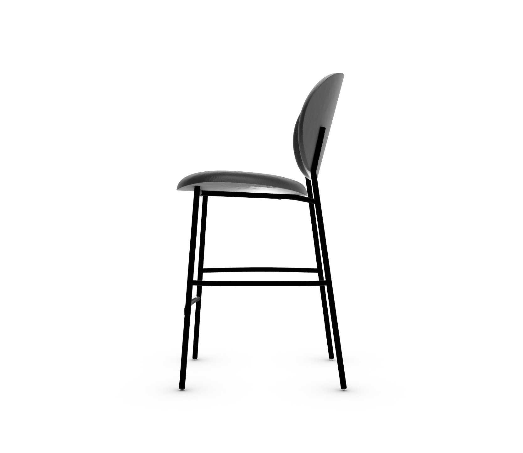 Ines Fabric/Metal Counter Stool