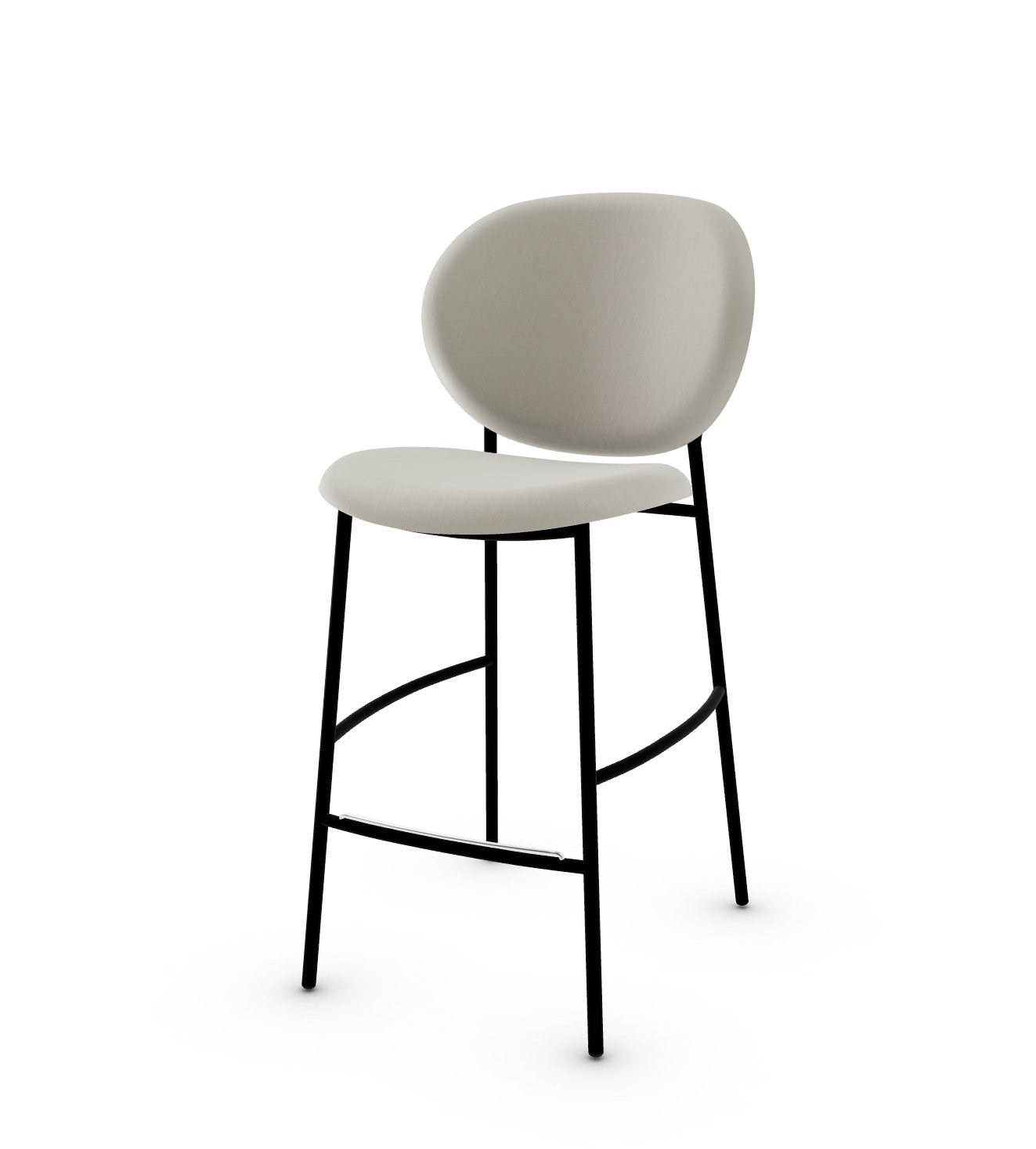 Ines Fabric/Metal Counter Stool