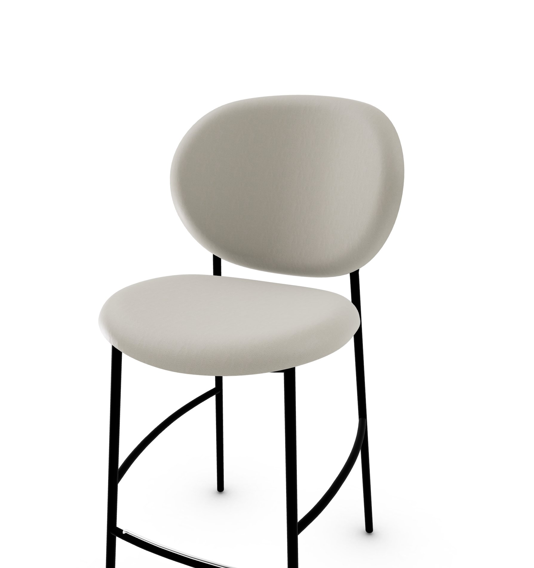 Ines Fabric/Metal Counter Stool