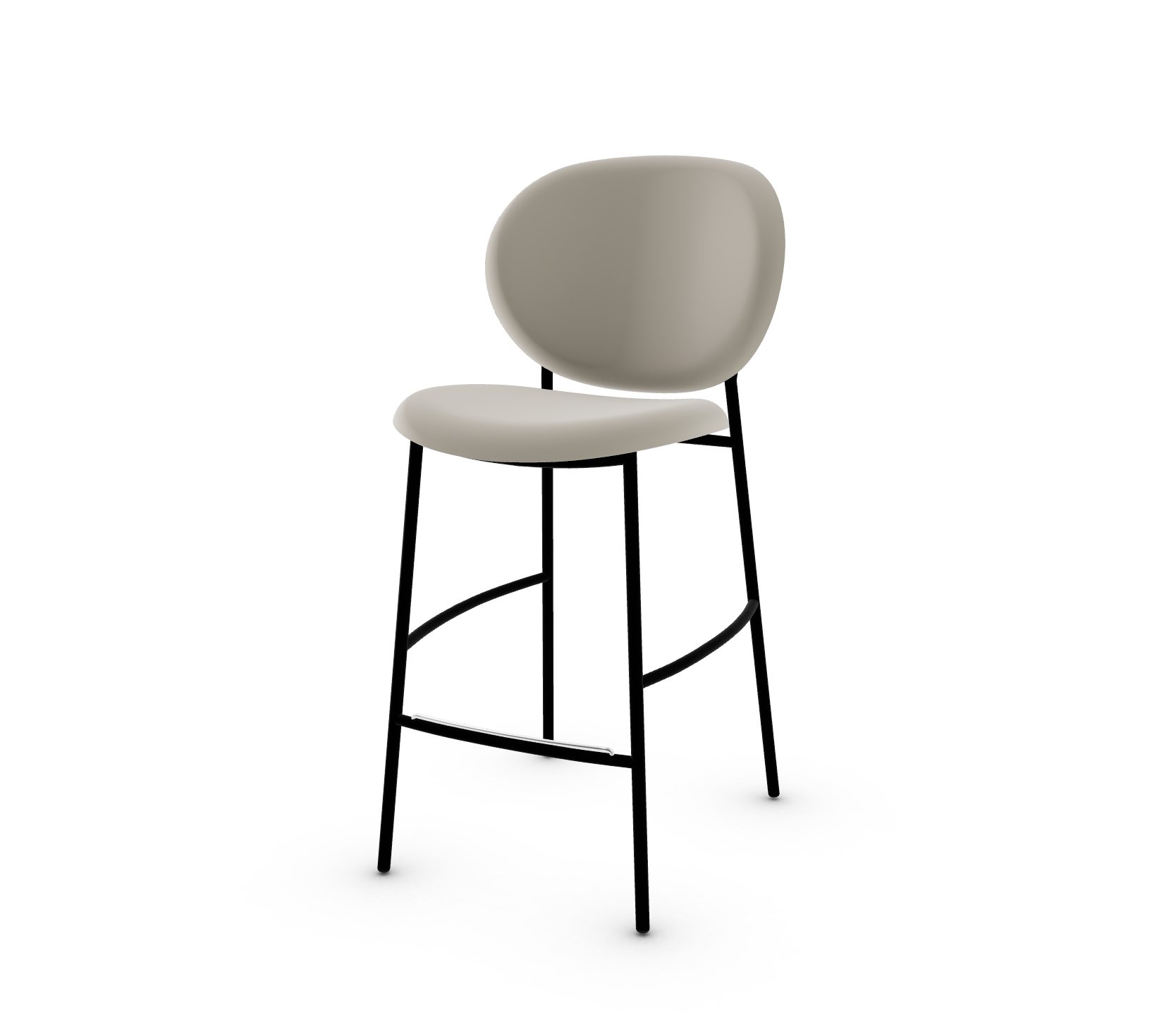 Ines Fabric/Metal Counter Stool