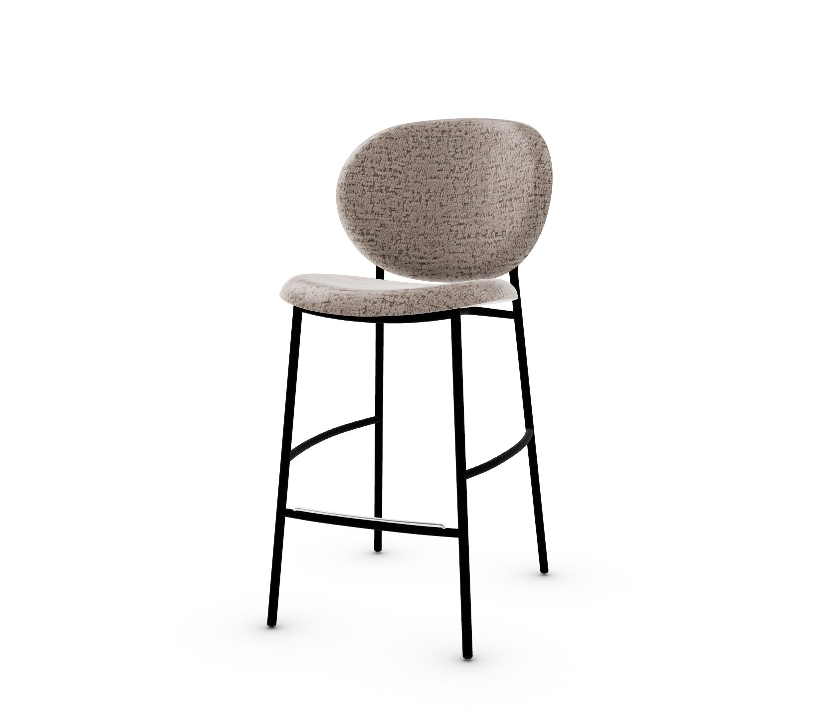 Ines Fabric/Metal Counter Stool