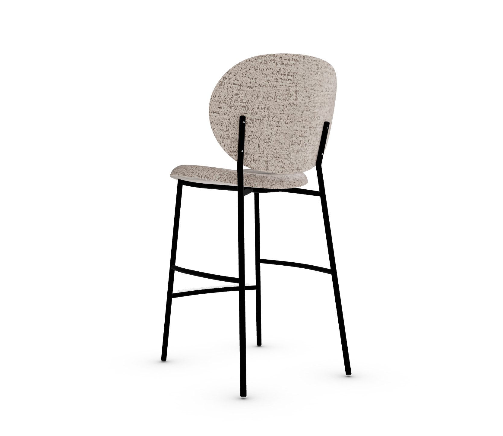Ines Fabric/Metal Counter Stool
