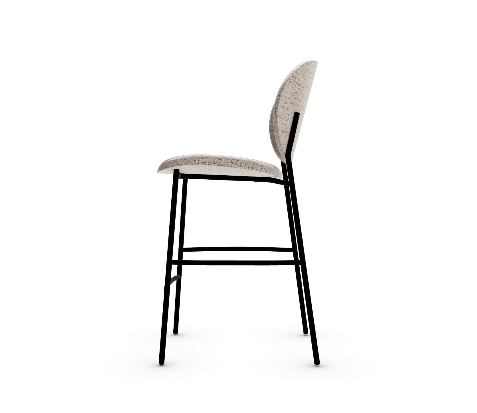 Ines Fabric/Metal Counter Stool
