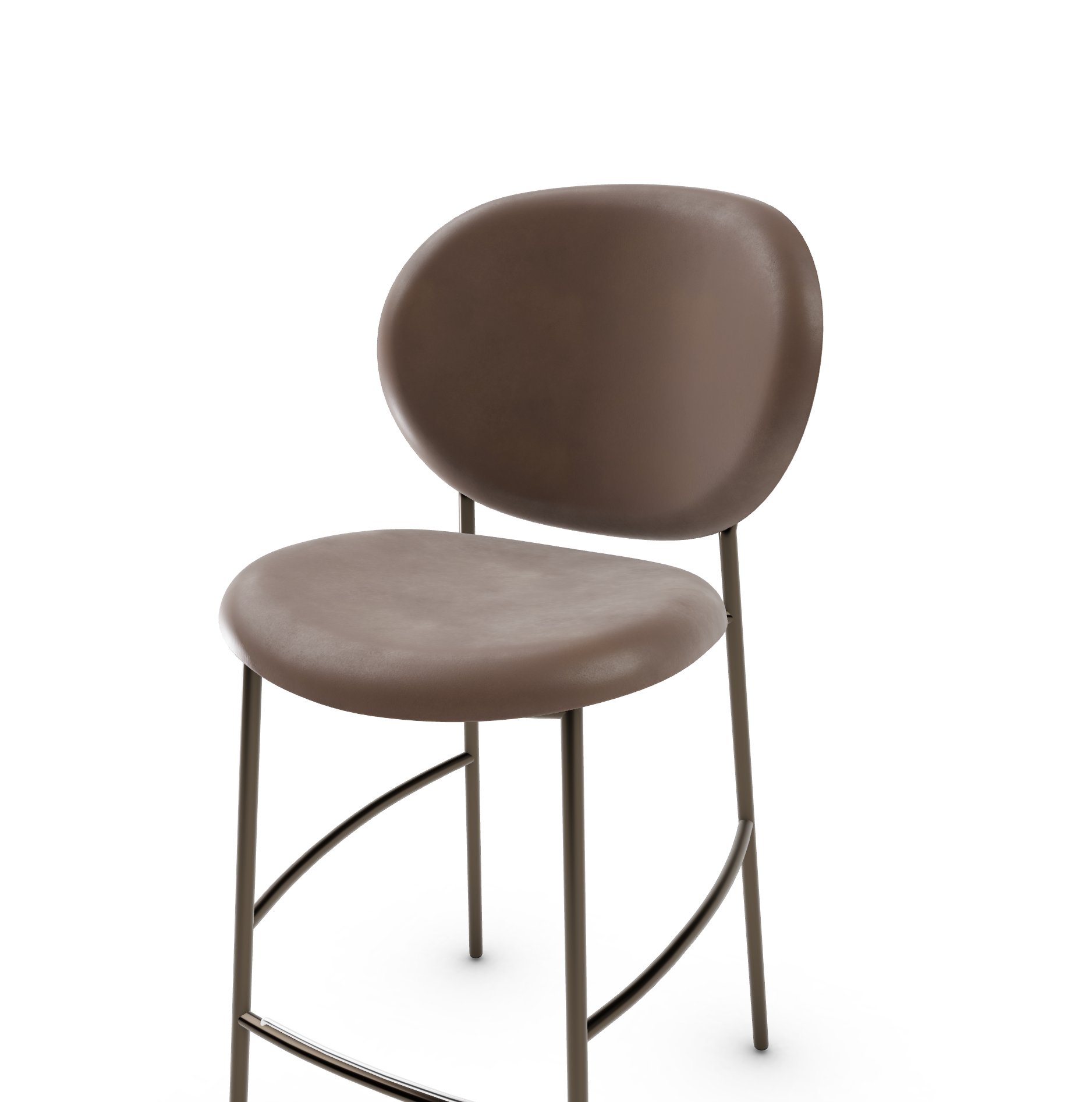 Ines Fabric/Metal Counter Stool