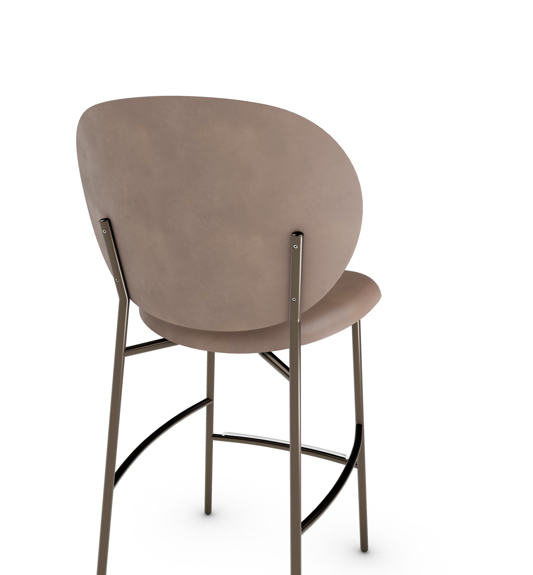 Ines Fabric/Metal Counter Stool