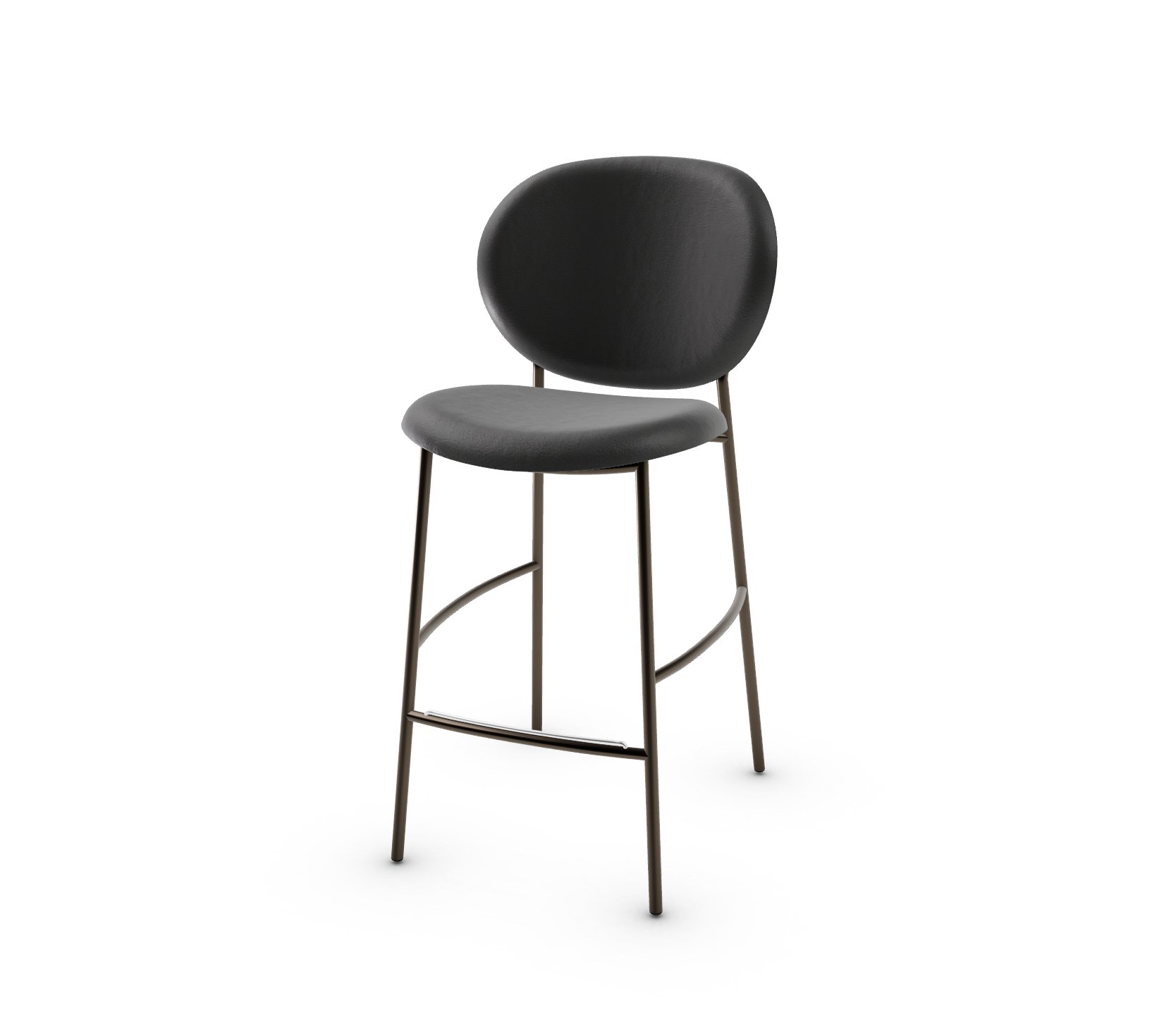 Ines Fabric/Metal Counter Stool