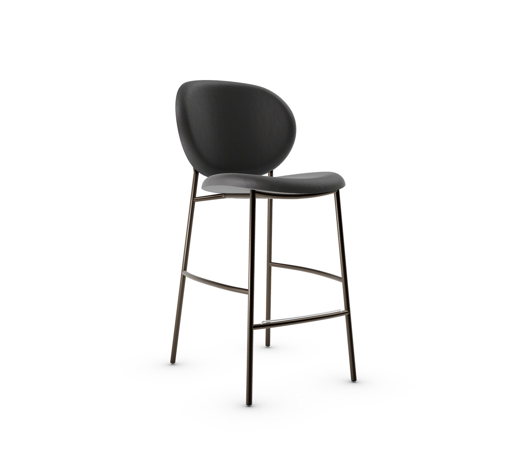 Ines Fabric/Metal Counter Stool