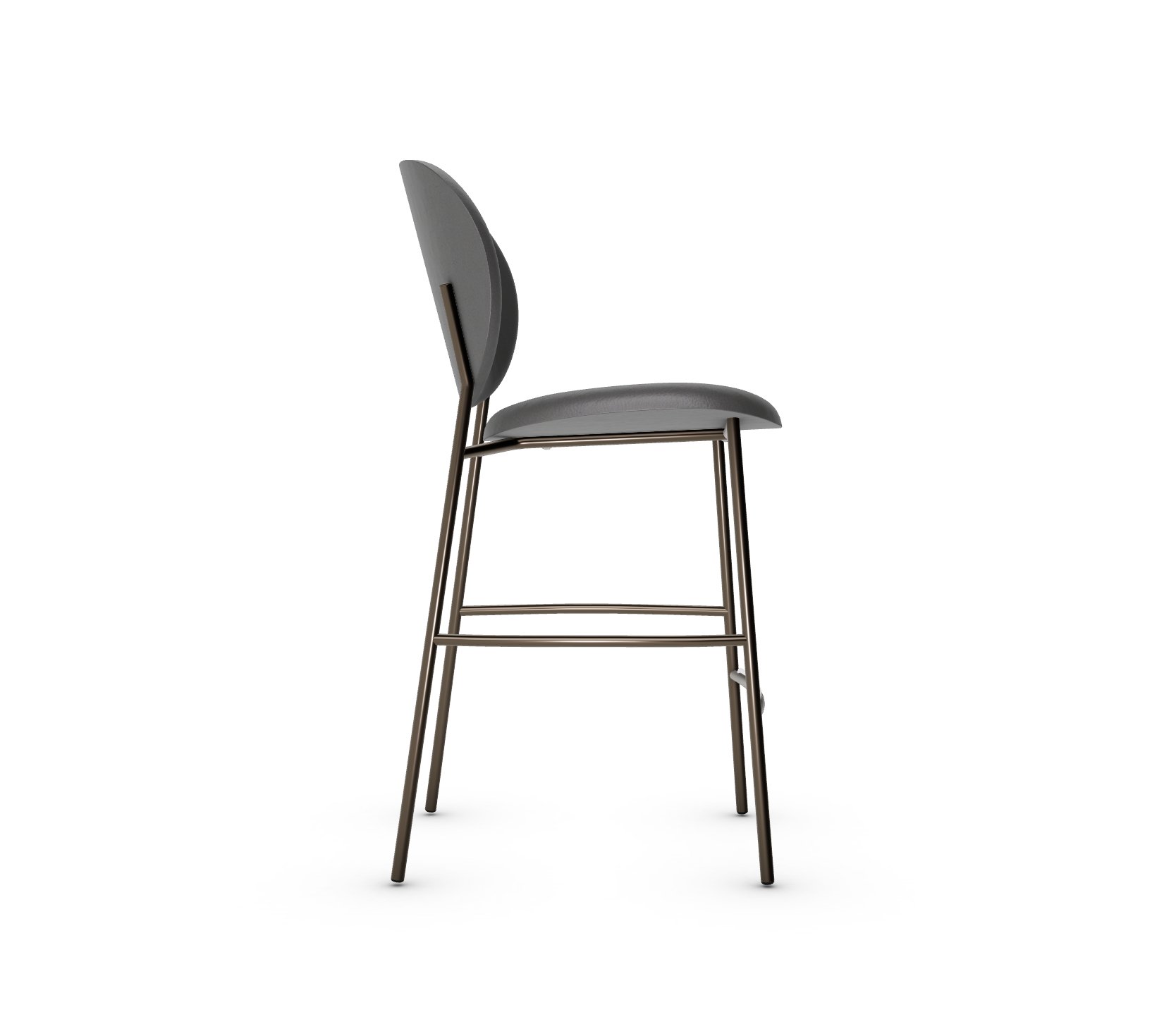 Ines Fabric/Metal Counter Stool