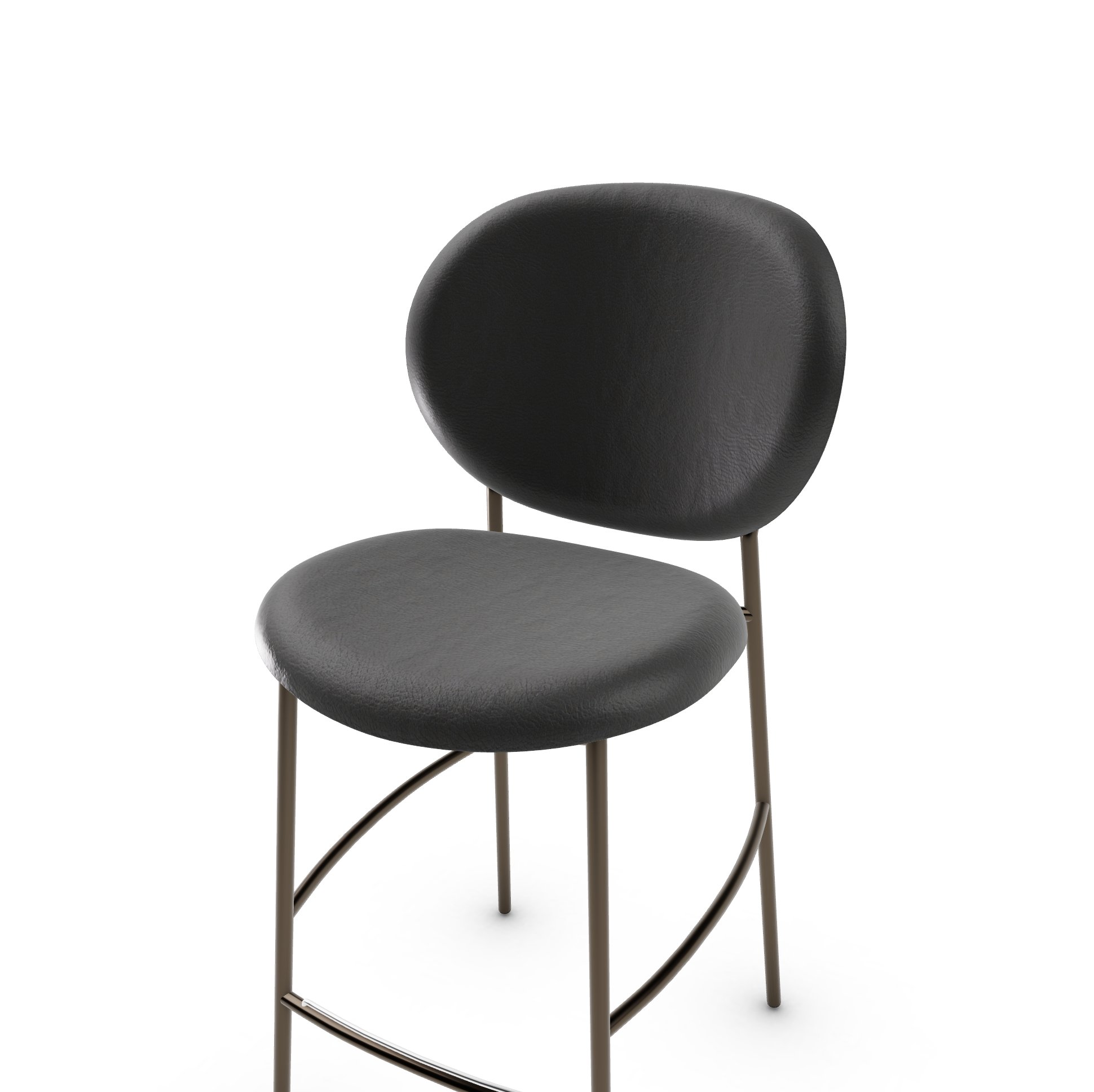 Ines Fabric/Metal Counter Stool