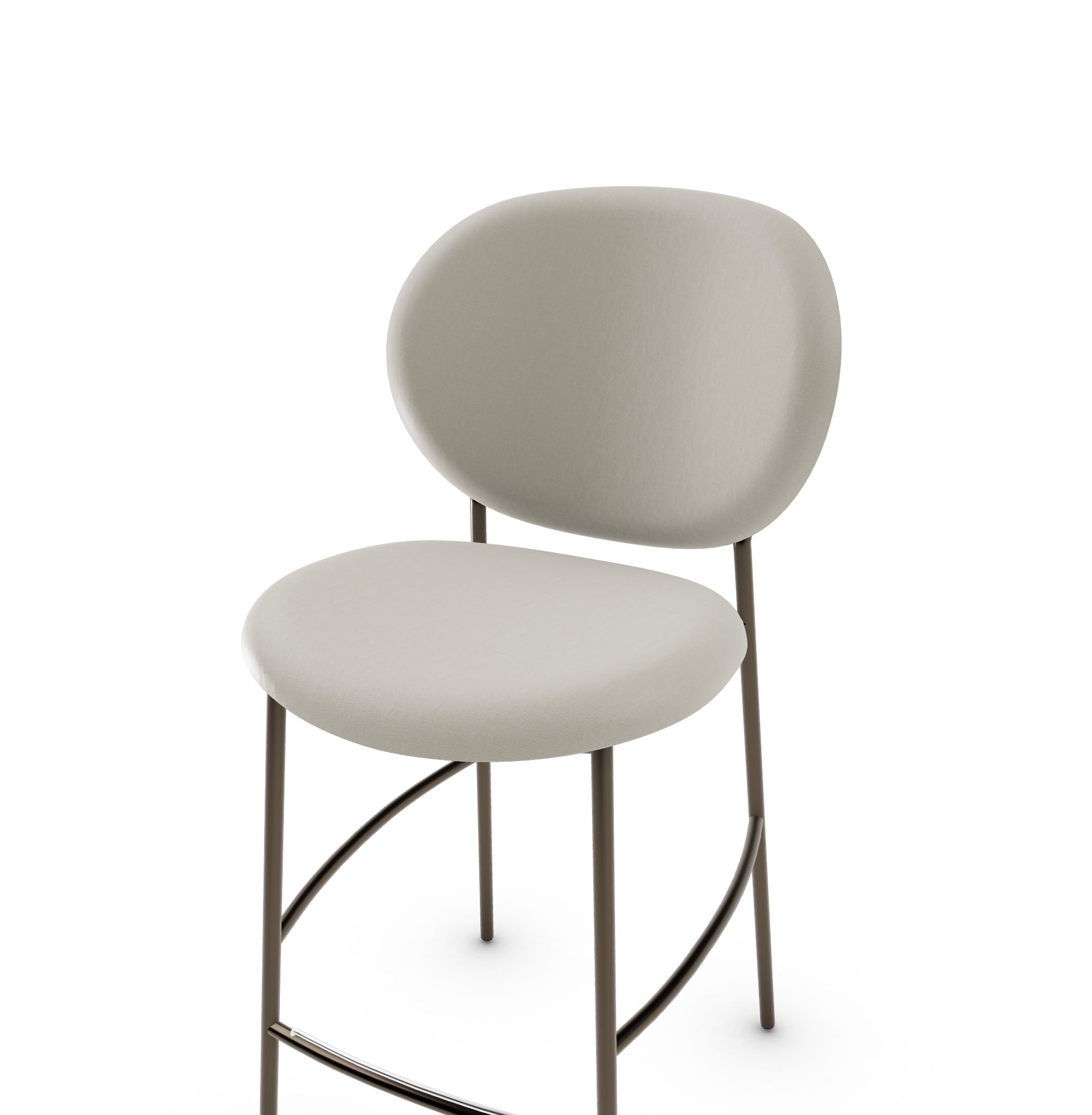 Ines Fabric/Metal Counter Stool