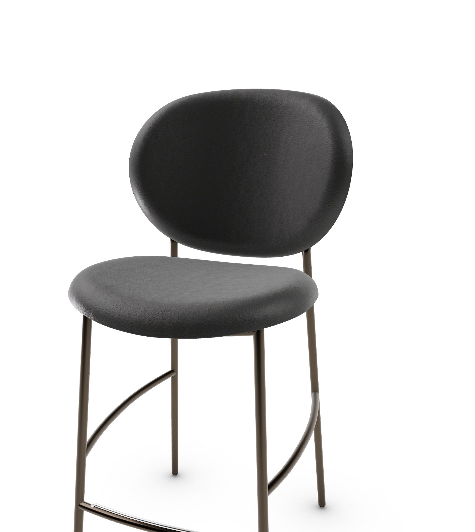 Ines Fabric/Metal Counter Stool