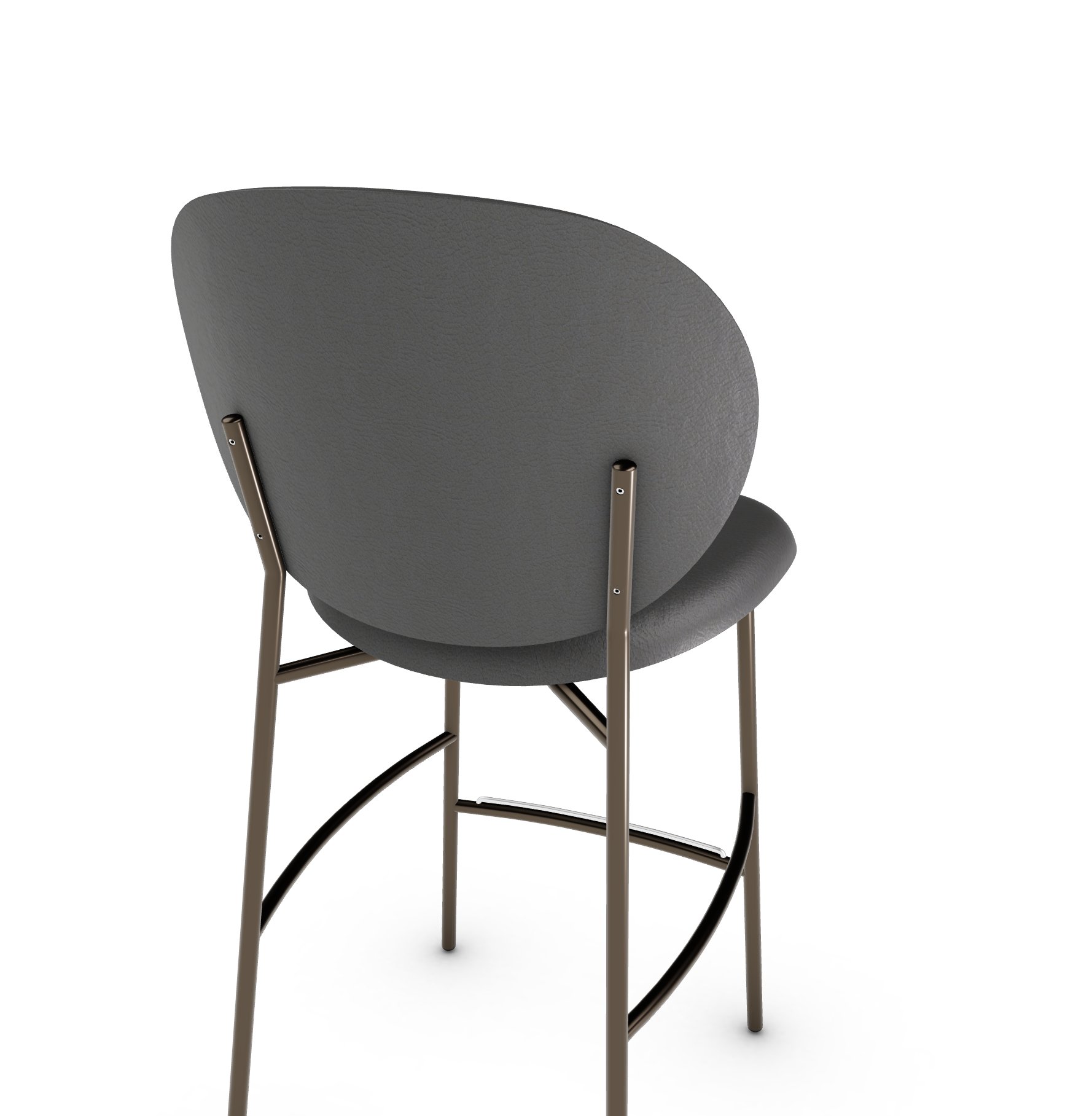 Ines Fabric/Metal Counter Stool