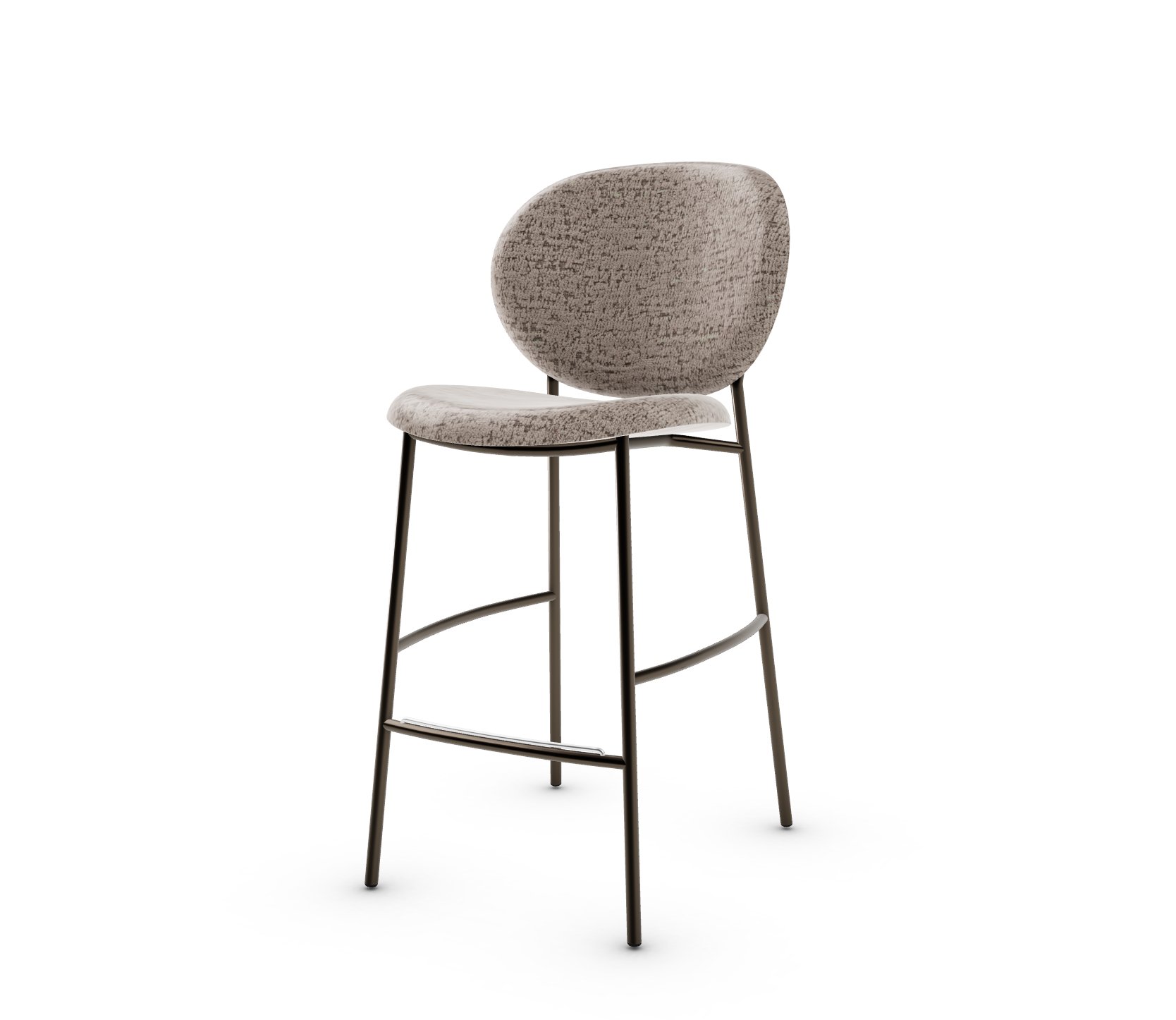 Ines Fabric/Metal Counter Stool