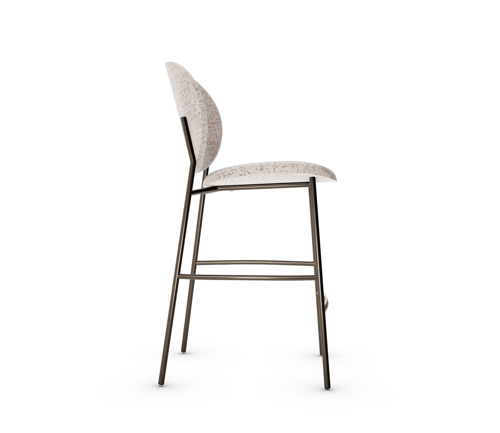 Ines Fabric/Metal Counter Stool