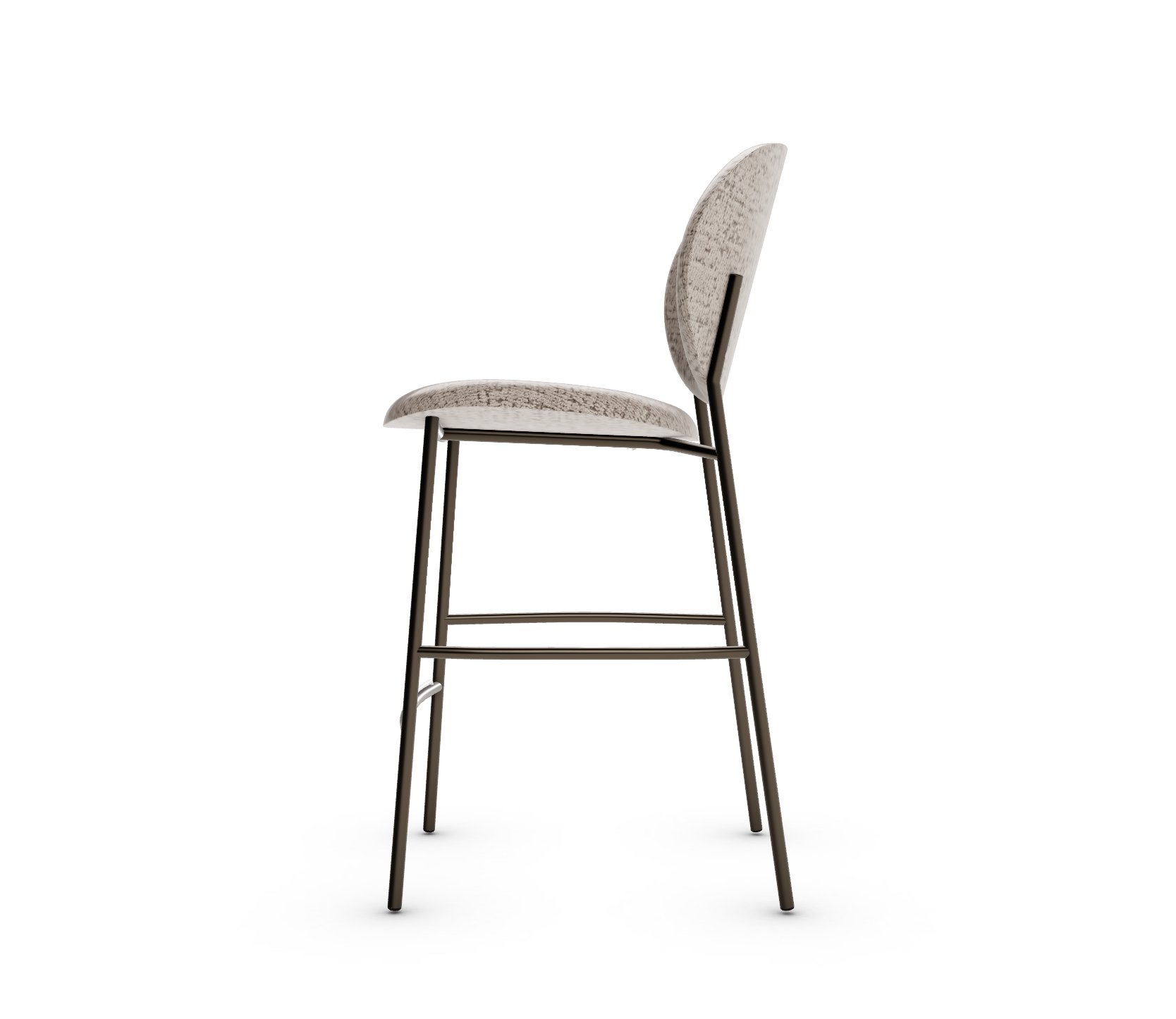 Ines Fabric/Metal Counter Stool