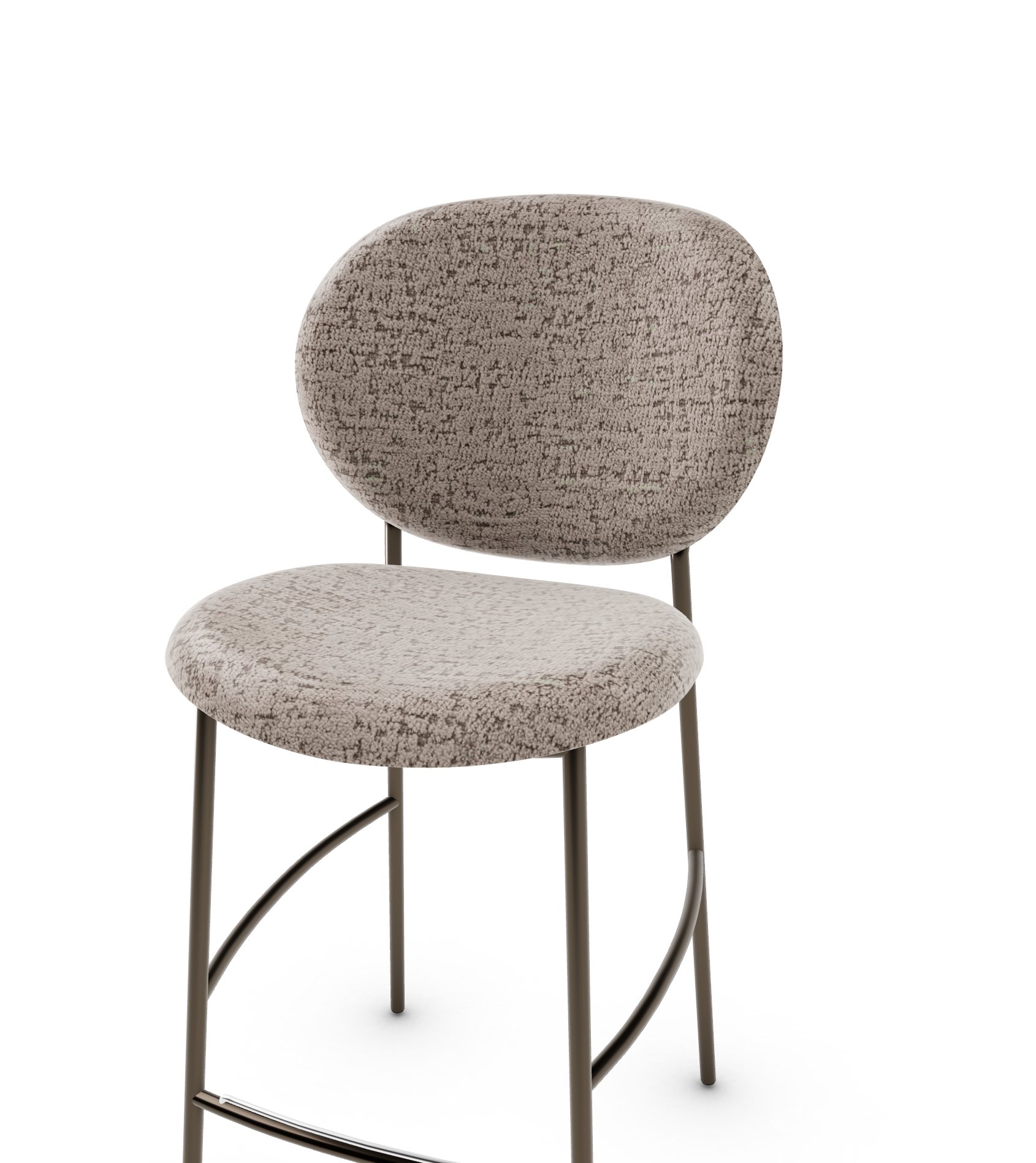 Ines Fabric/Metal Counter Stool