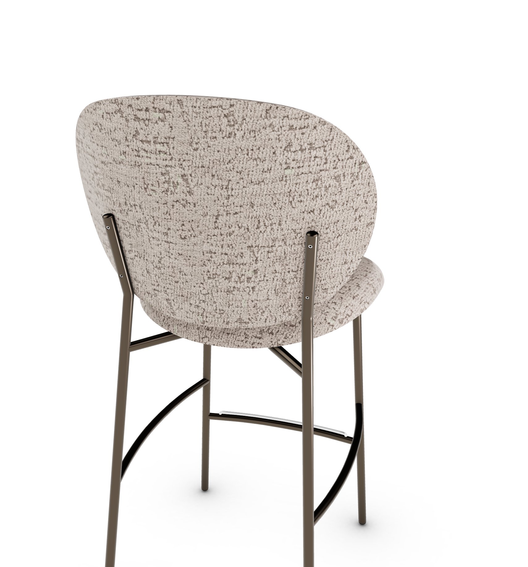 Ines Fabric/Metal Counter Stool