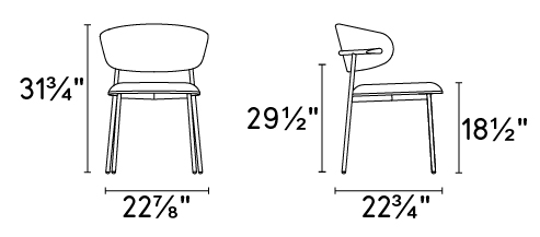 Oleandro Boucle Fabric/Metal Dining Chair
