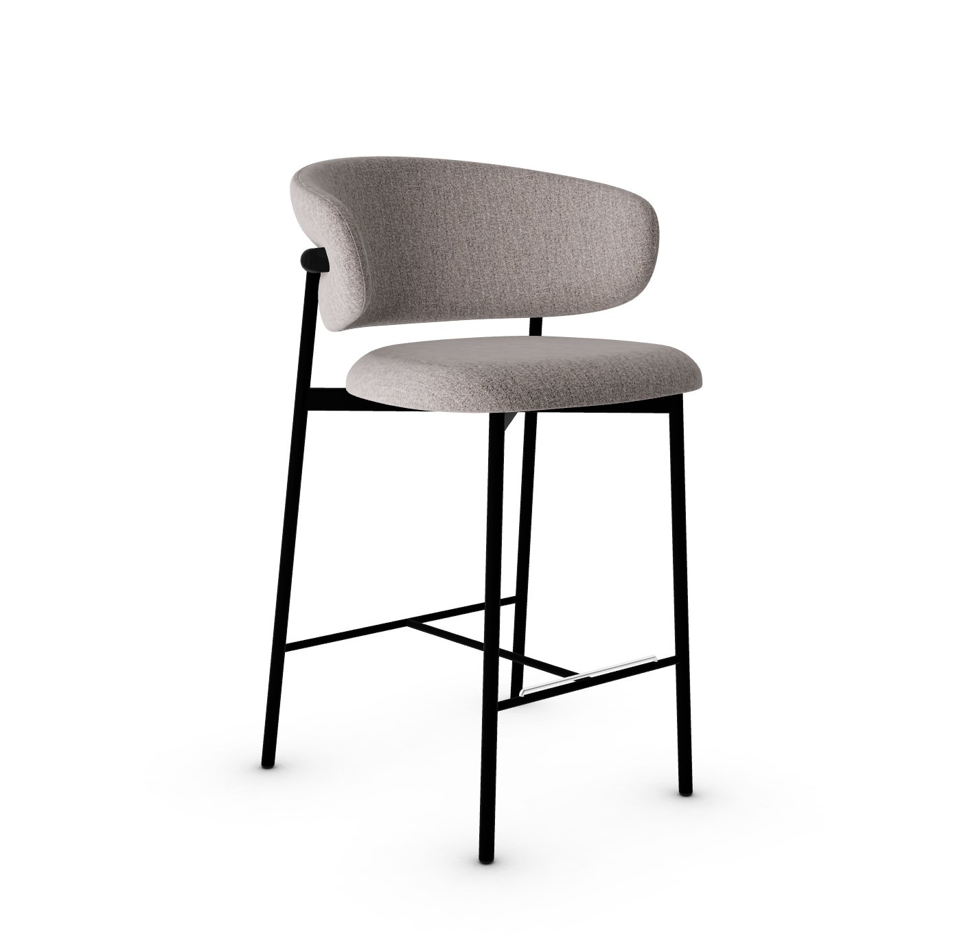 Oleandro Fabric/Metal Counter Stool
