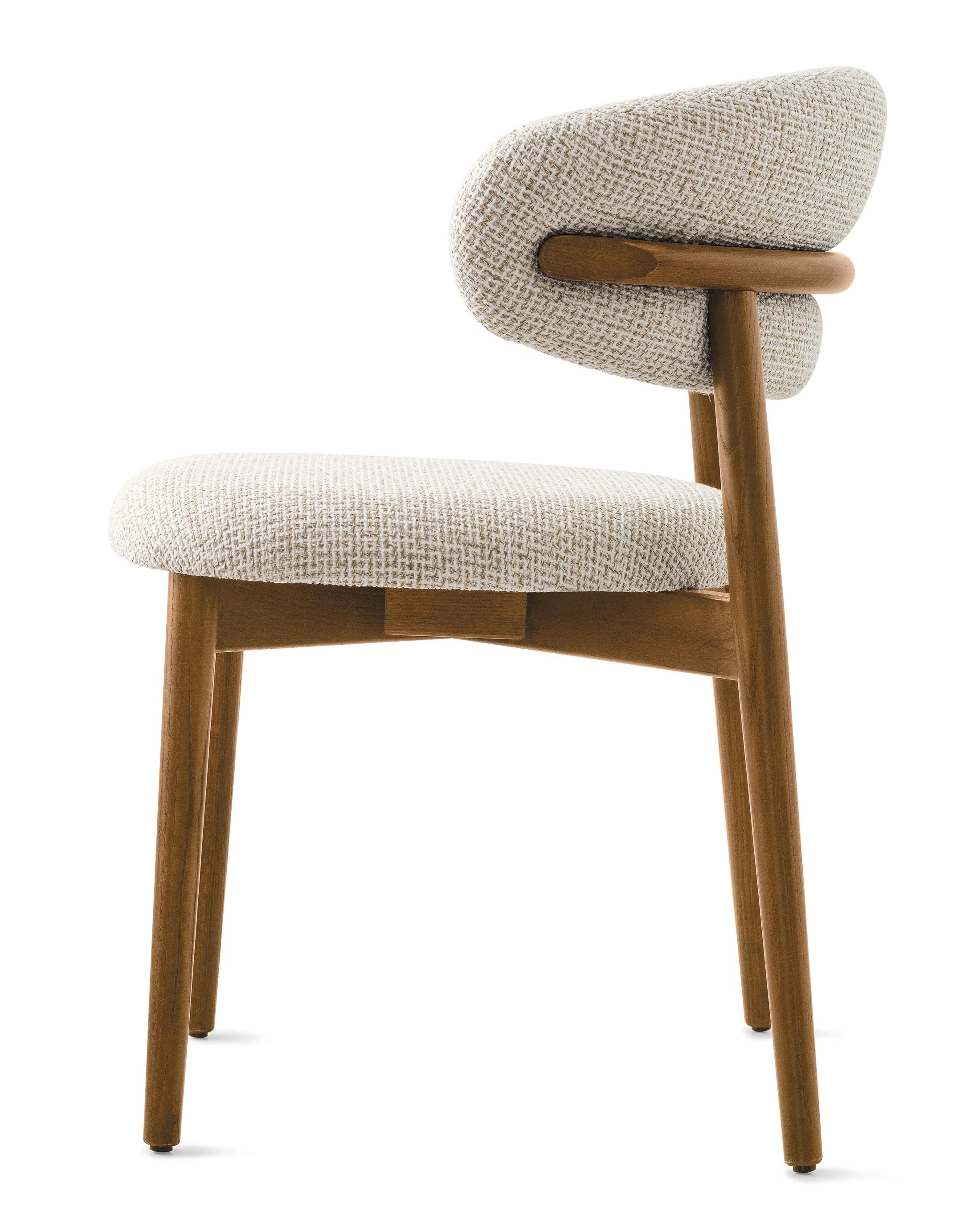 Oleandro Boucle Fabric/Wood Dining Chair