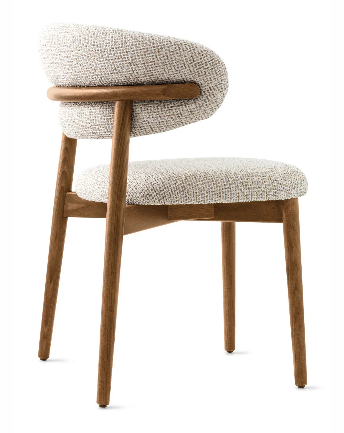 Oleandro Boucle Fabric/Wood Dining Chair