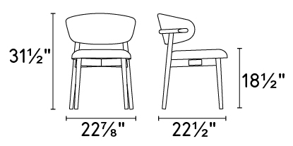 Oleandro Upholstery/Wood Dining Chair