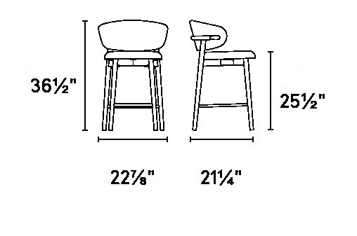 Oleandro Fabric/Wood Counter Stool