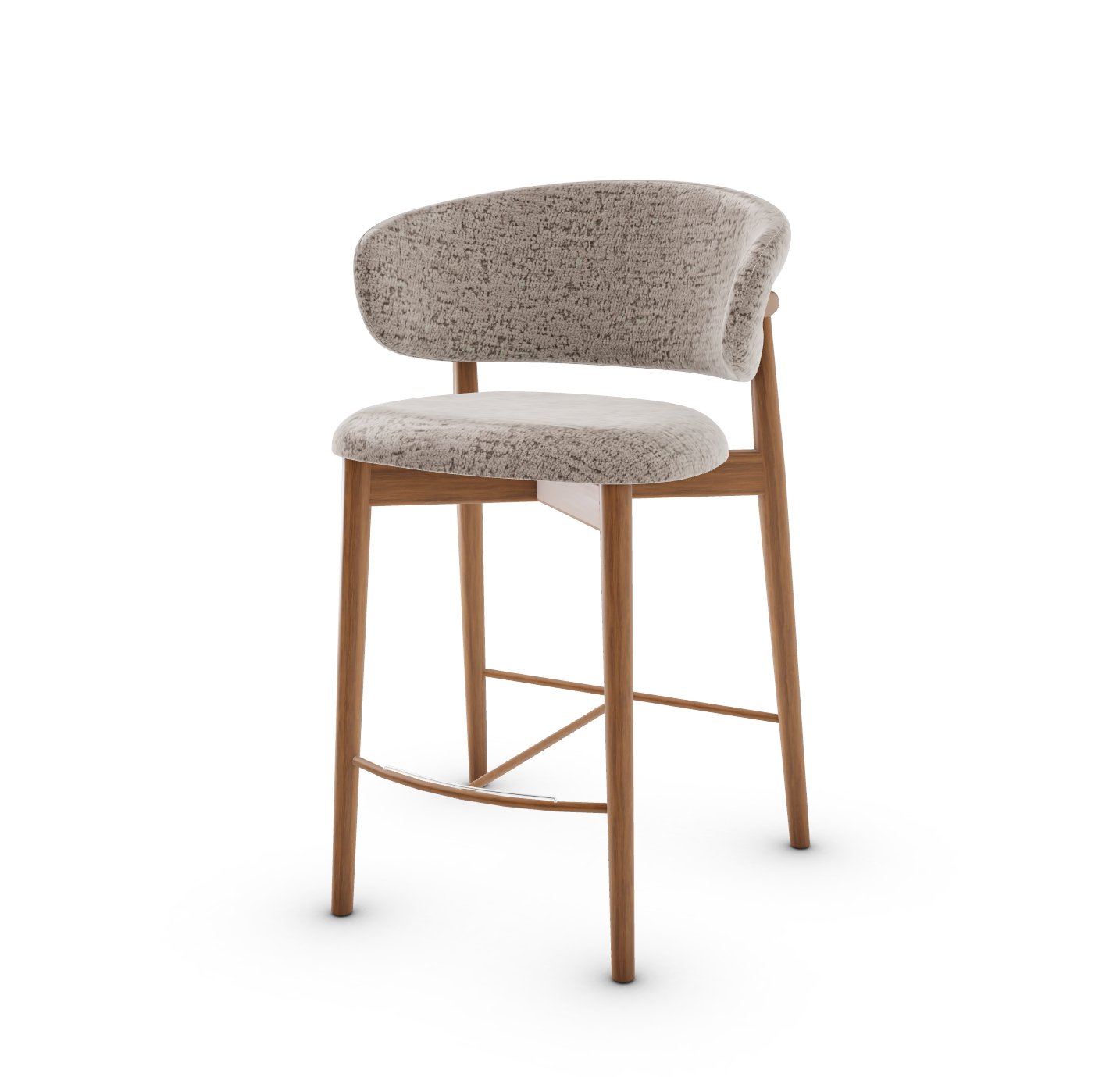 Oleandro Fabric/Wood Counter Stool