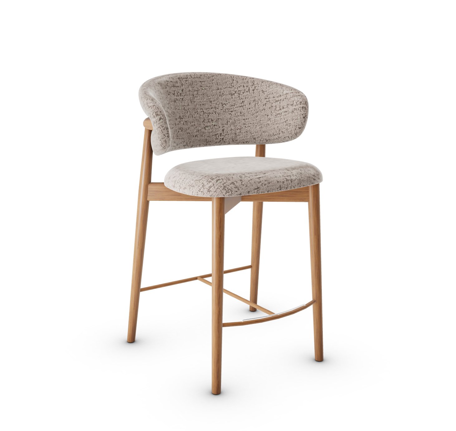 Oleandro Fabric/Wood Counter Stool