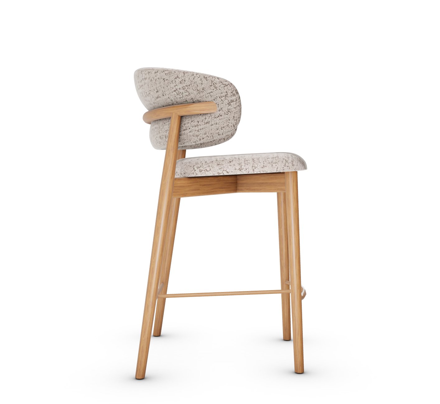 Oleandro Fabric/Wood Counter Stool