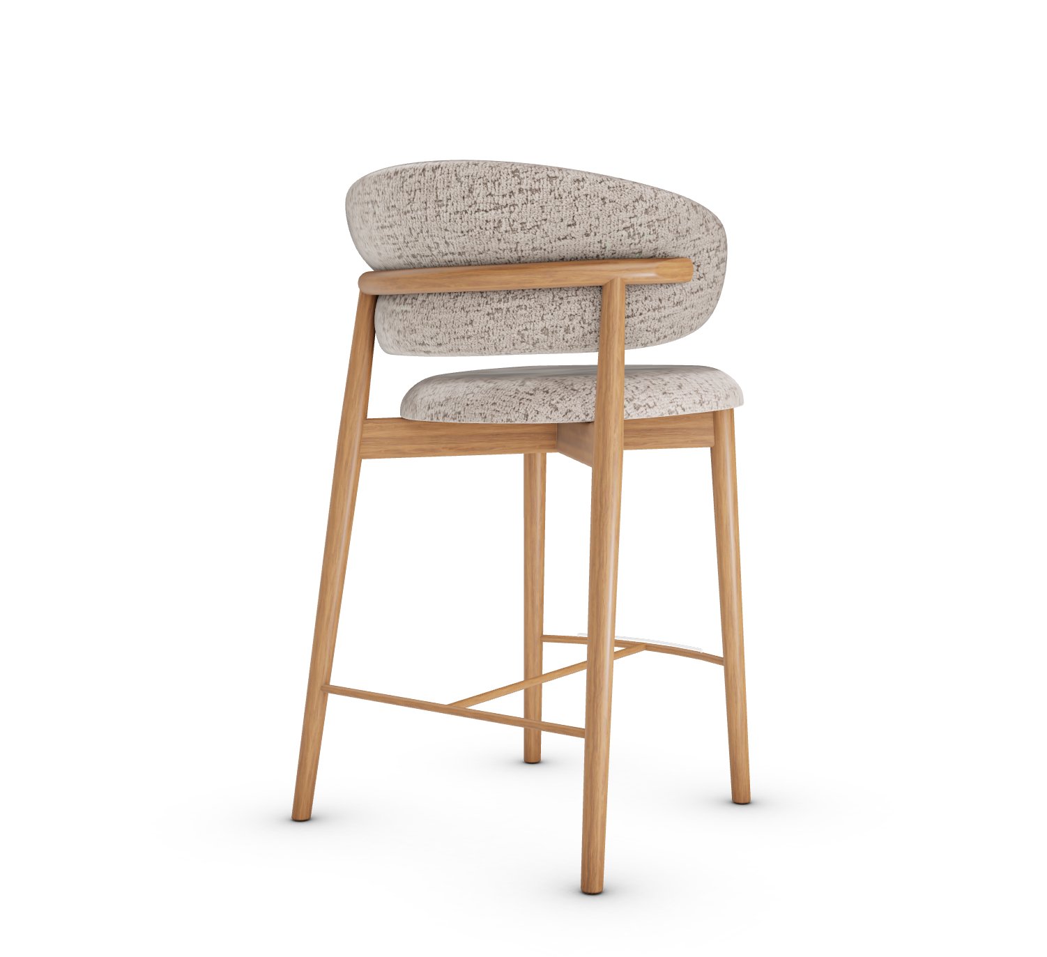Oleandro Fabric/Wood Counter Stool