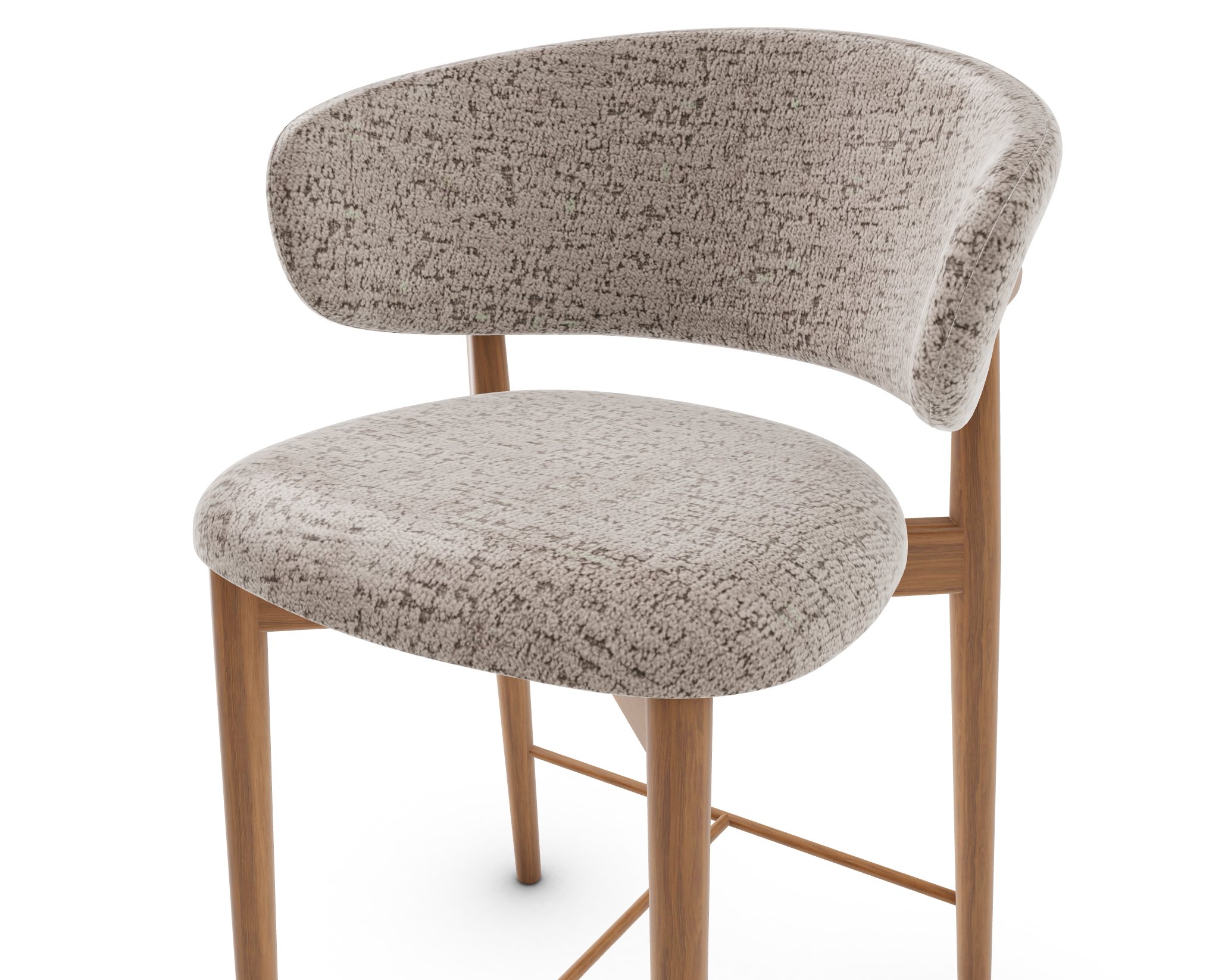 Oleandro Fabric/Wood Counter Stool