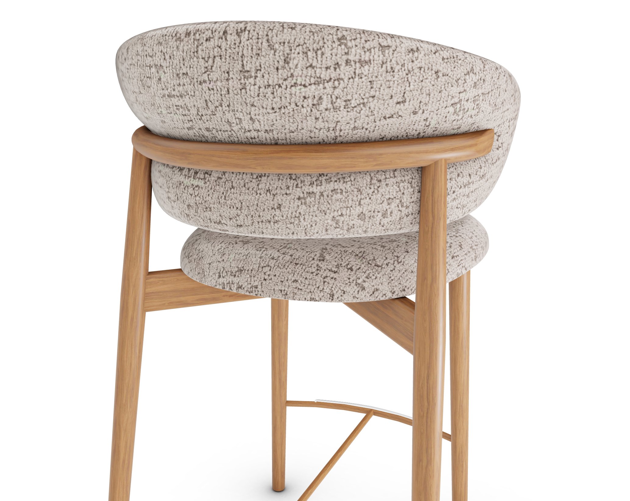 Oleandro Fabric/Wood Counter Stool