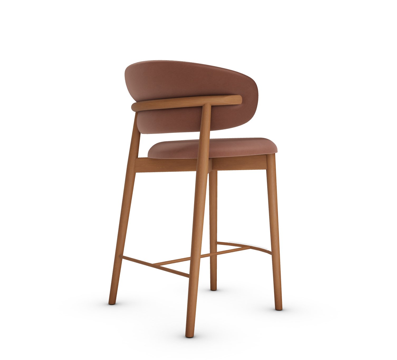 Oleandro Fabric/Wood Counter Stool