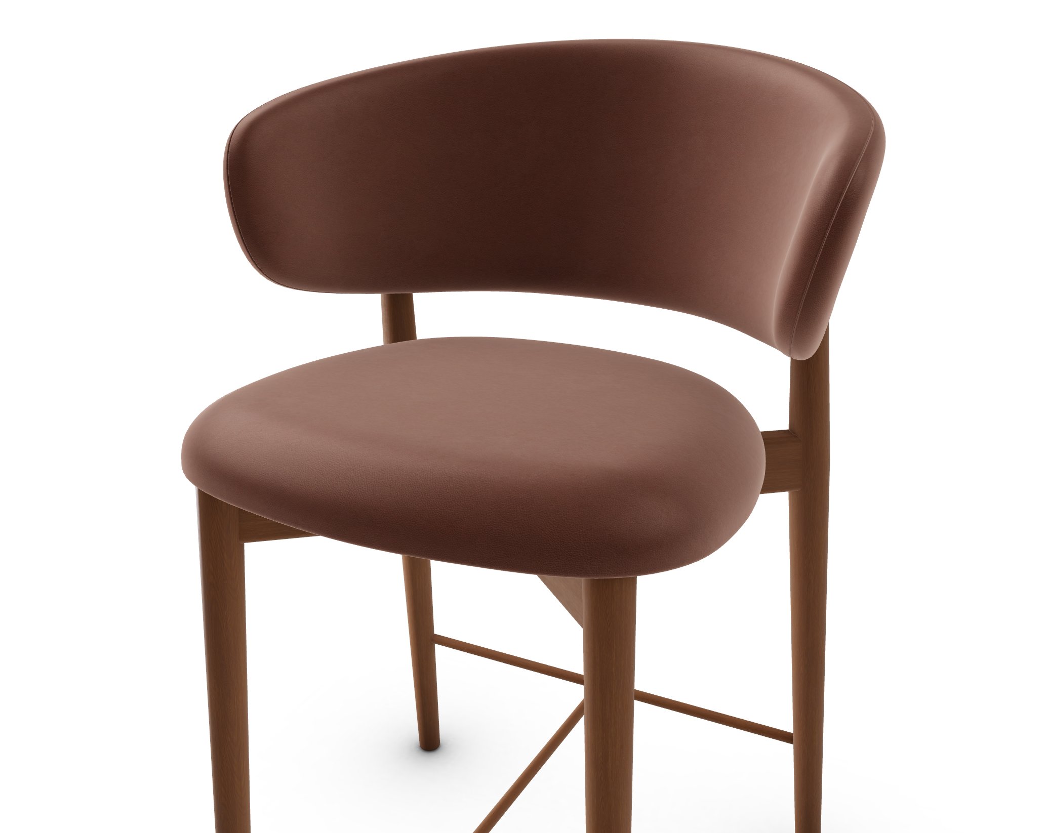 Oleandro Fabric/Wood Counter Stool