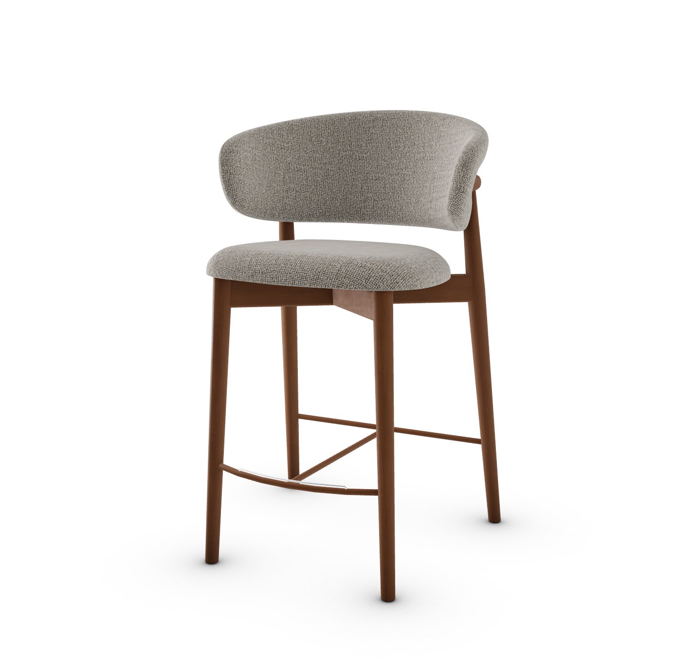 Oleandro Fabric/Wood Counter Stool