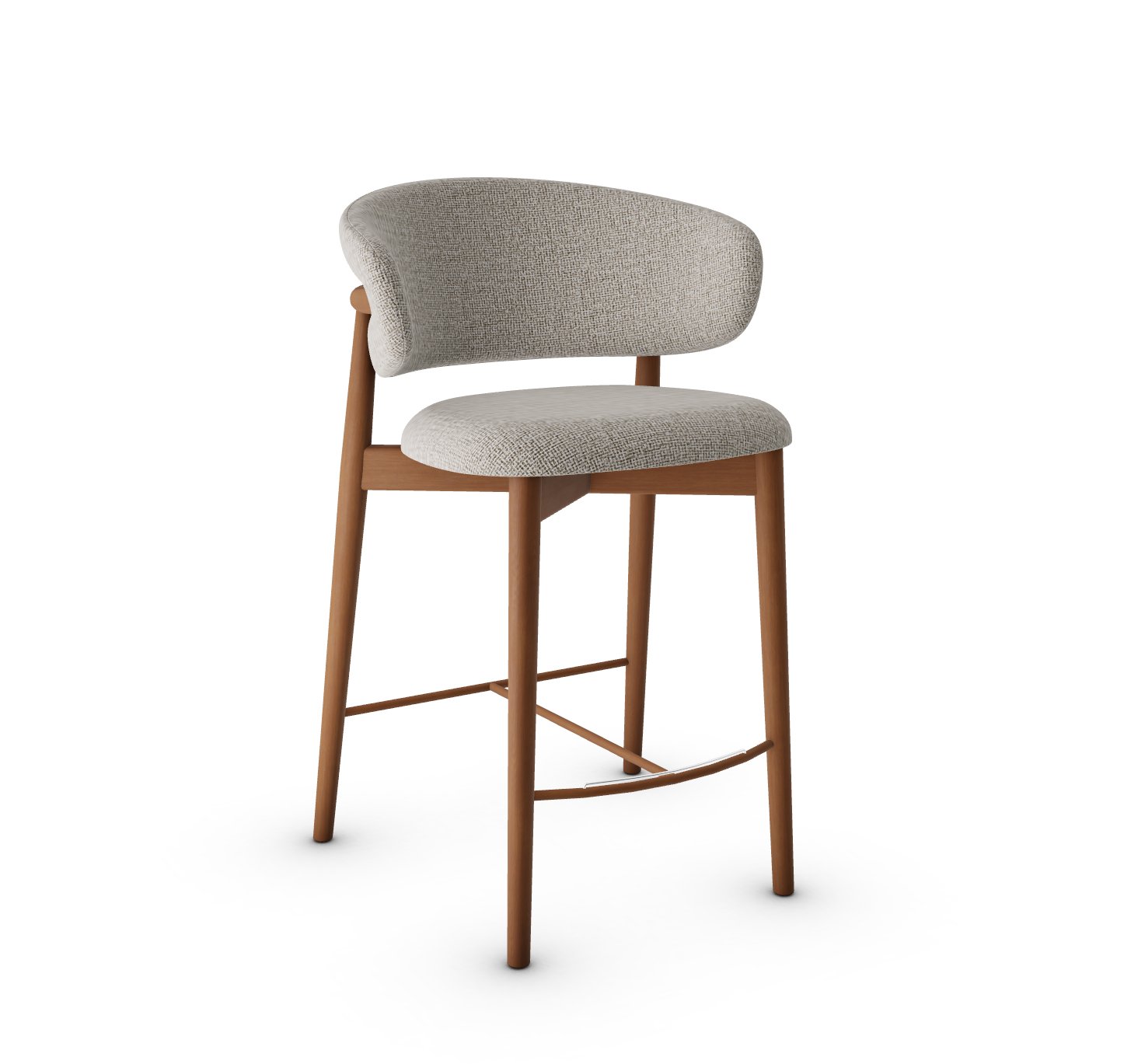 Oleandro Fabric/Wood Counter Stool