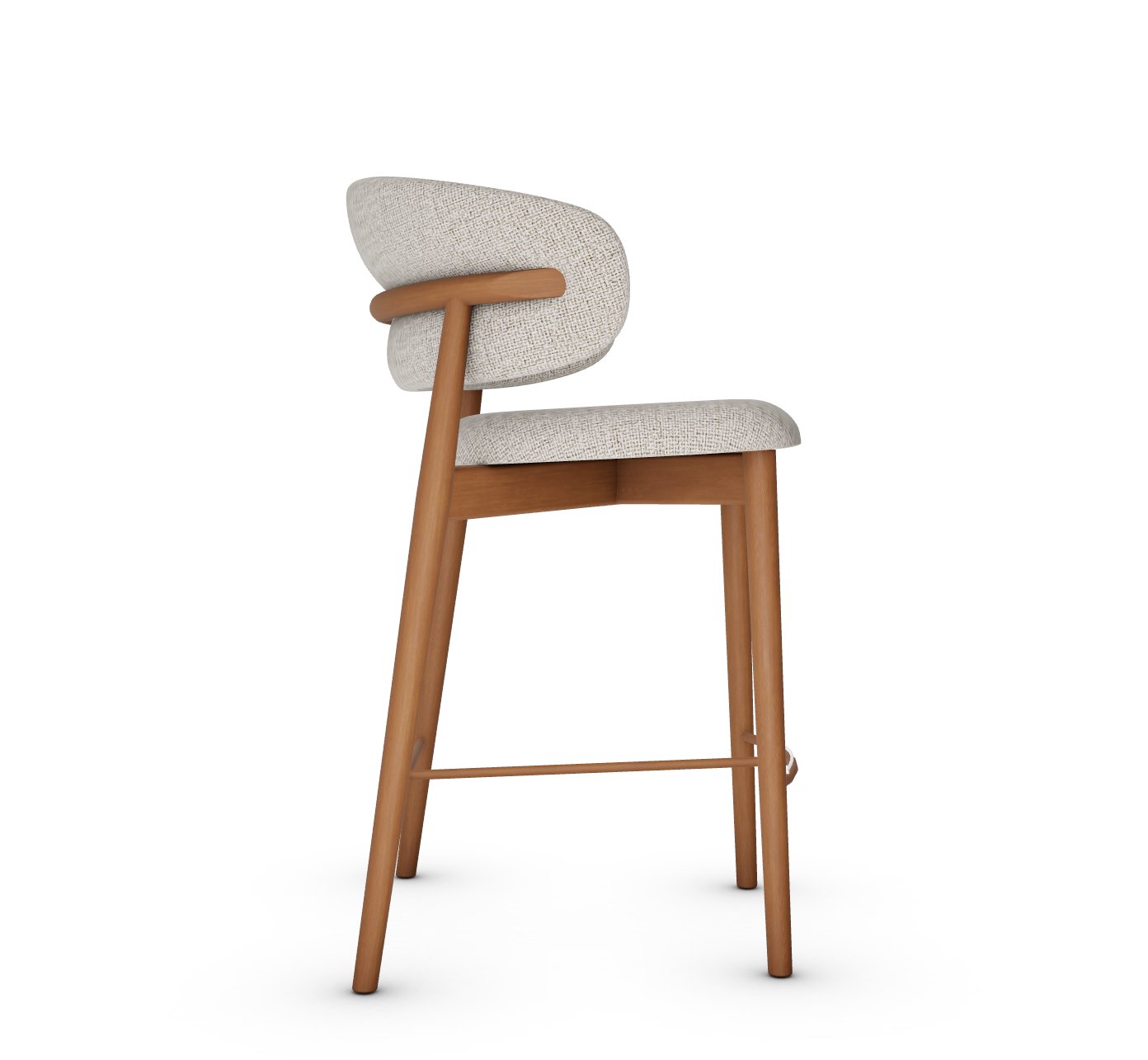 Oleandro Fabric/Wood Counter Stool