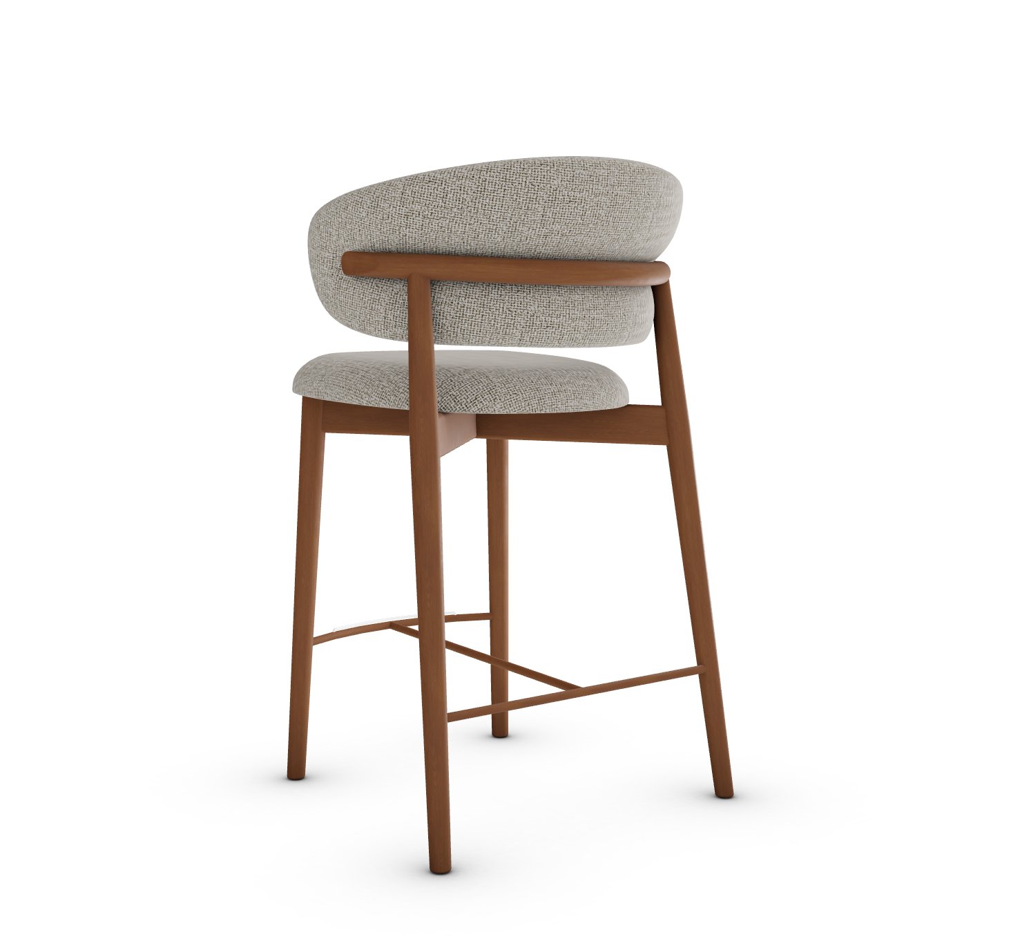 Oleandro Fabric/Wood Counter Stool
