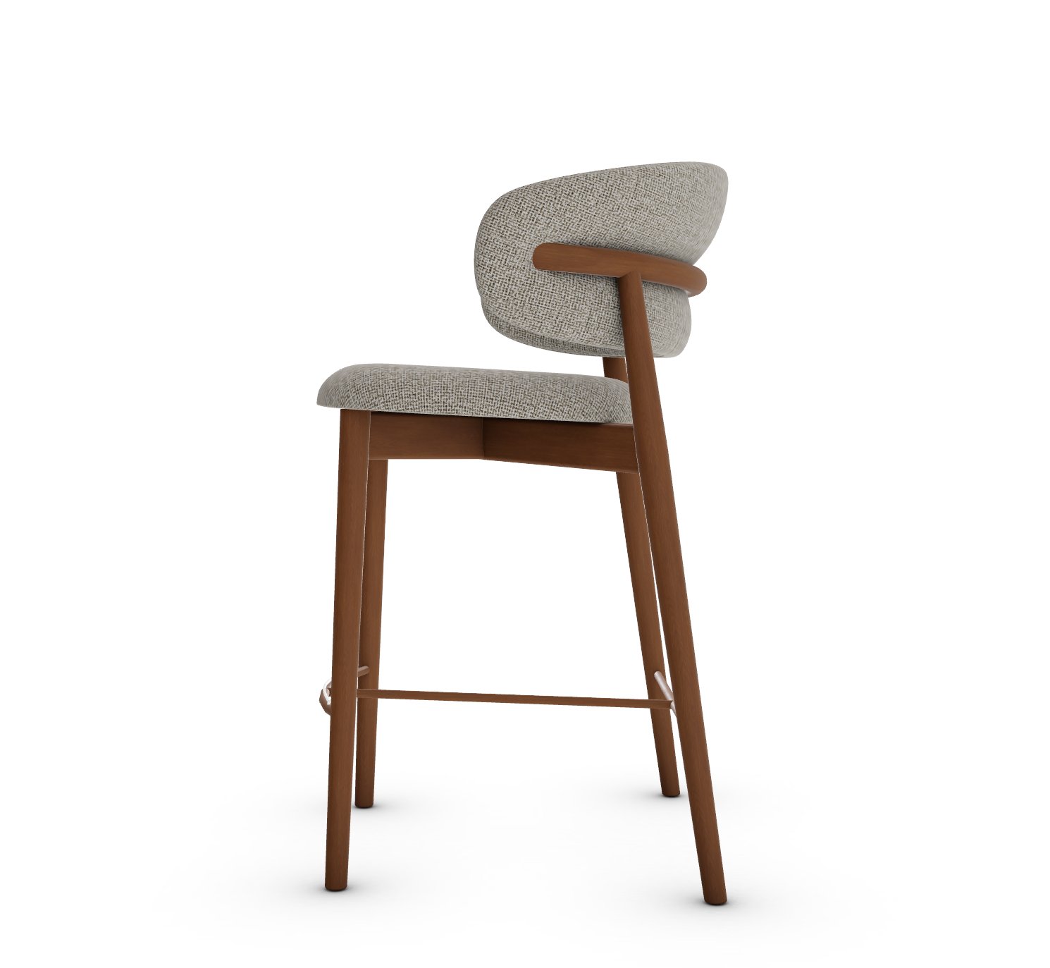 Oleandro Fabric/Wood Counter Stool