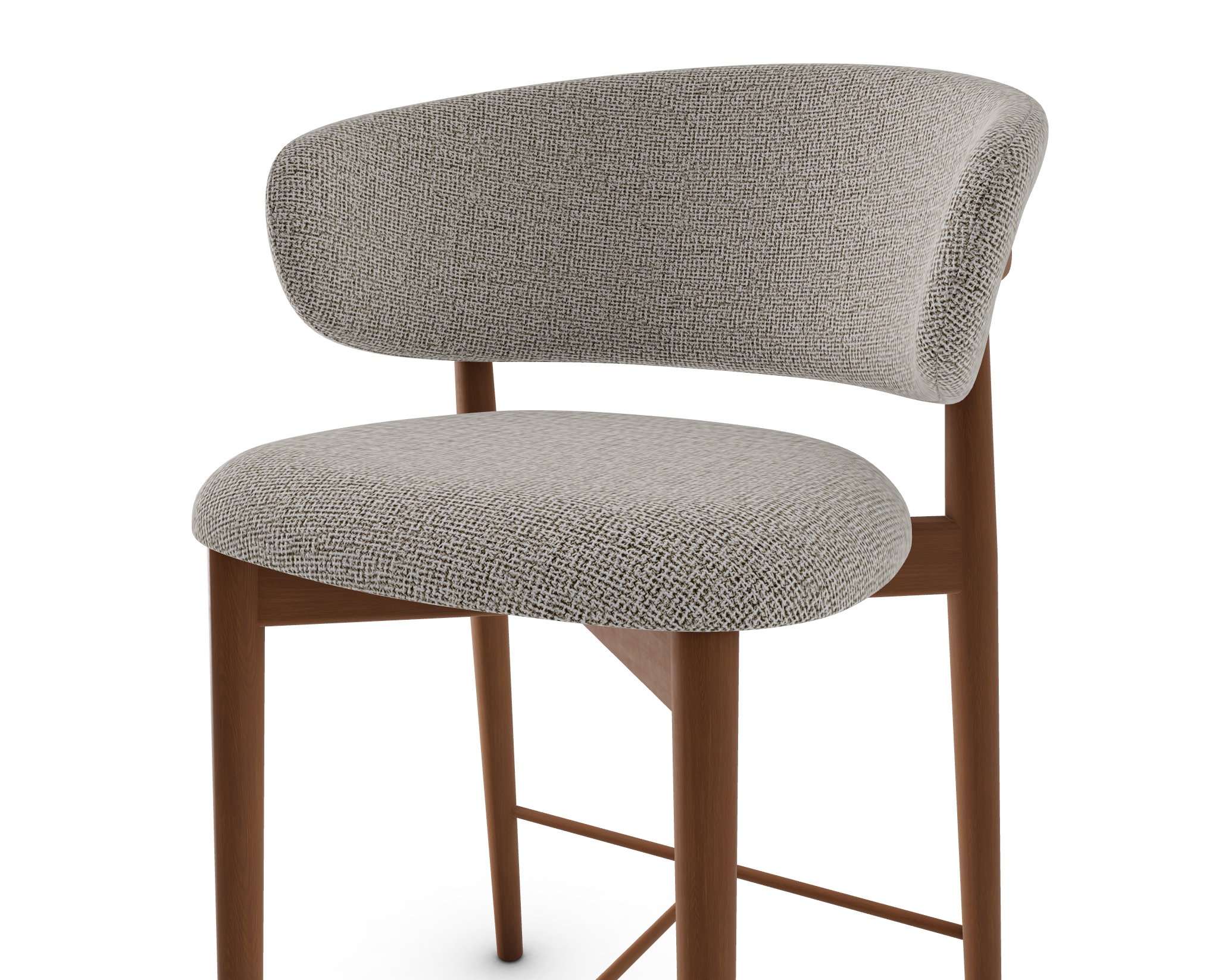Oleandro Fabric/Wood Counter Stool