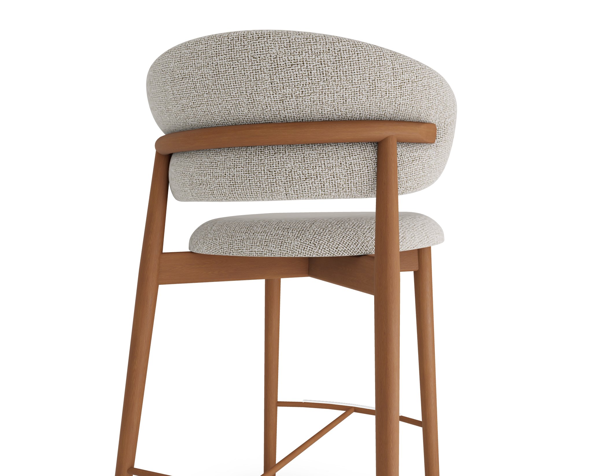 Oleandro Fabric/Wood Counter Stool
