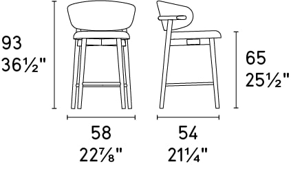 Oleandro Fabric/Wood Customizable Counter Stool