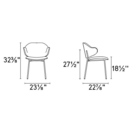 Holly Kalix Fabric/Metal Dining Chair